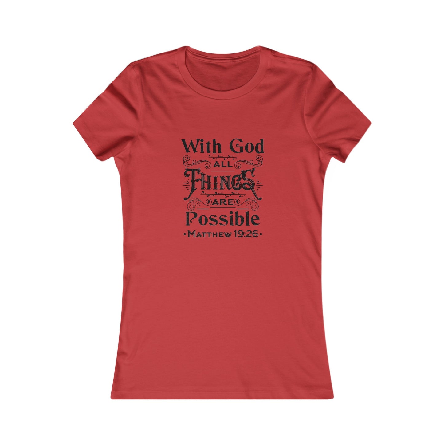 All Things Womens Fitted Tshirt (Black Logo) - Sweet Baby Jeez Teez