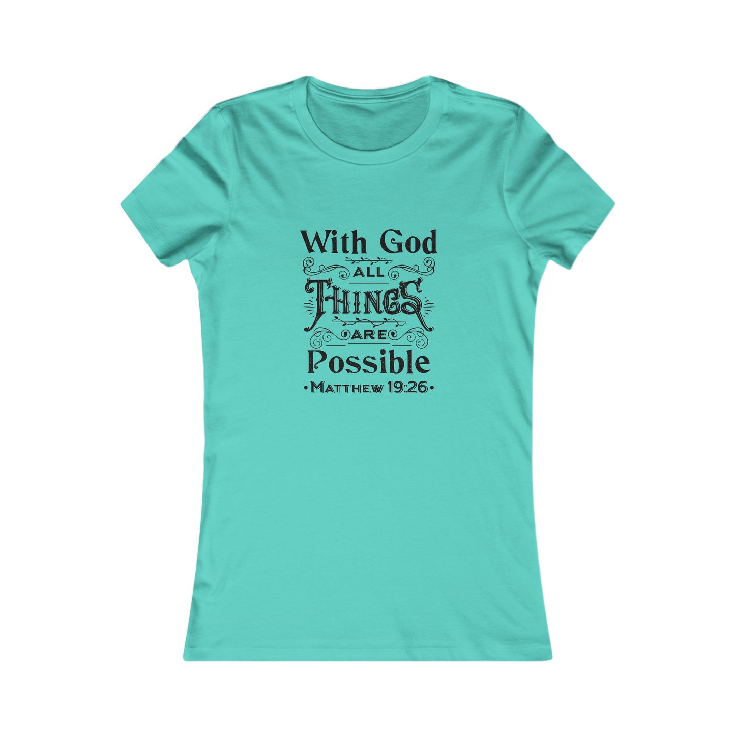 All Things Womens Fitted Tshirt (Black Logo) - Sweet Baby Jeez Teez