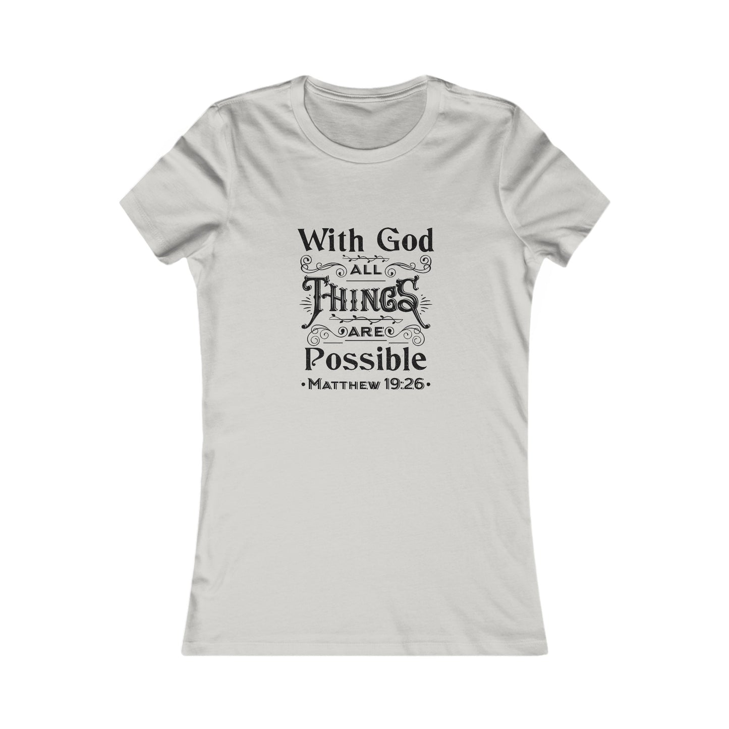 All Things Womens Fitted Tshirt (Black Logo) - Sweet Baby Jeez Teez