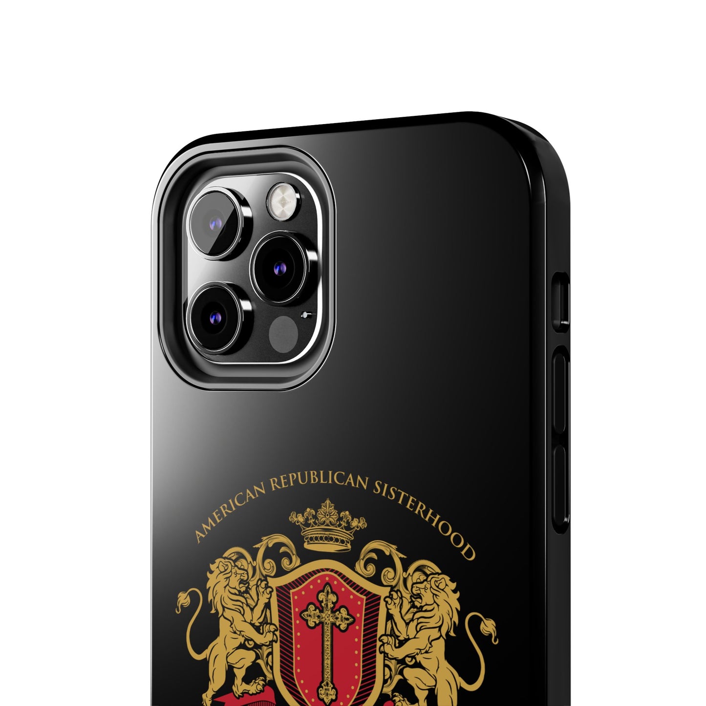 ARS Prayer Brigade Tough Phone Case (Black with Gold/Red Logo)