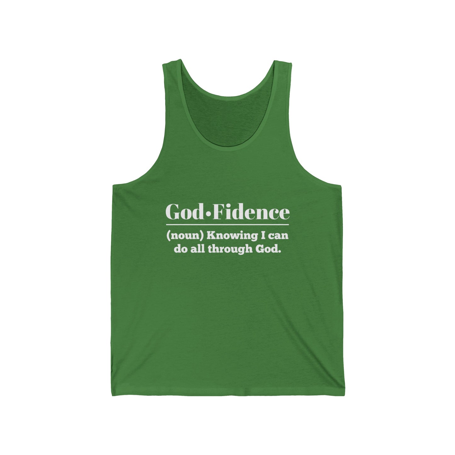 God-fidence Women's Relaxed Jersey Tank (White Logo) - Sweet Baby Jeez Teez