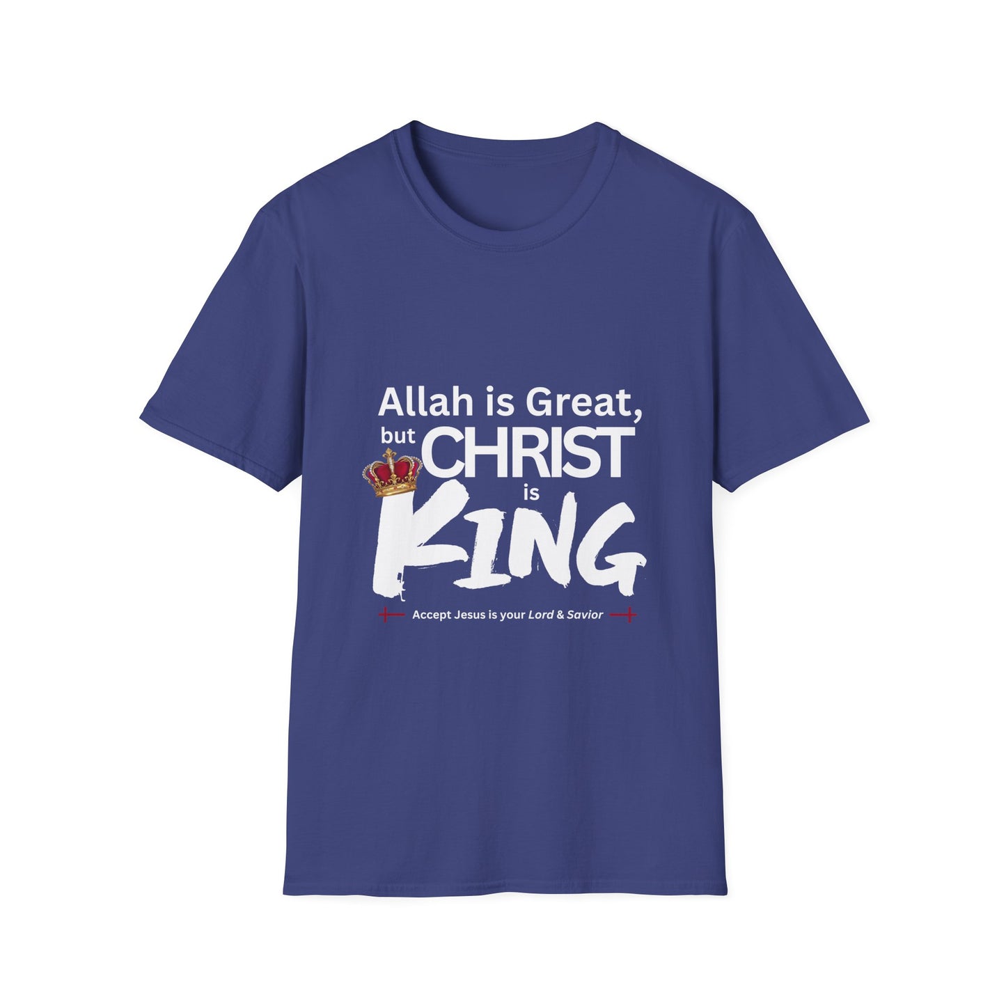 "Christ is King" Unisex Tshirt (Great Logo - White) - Sweet Baby Jeez Teez