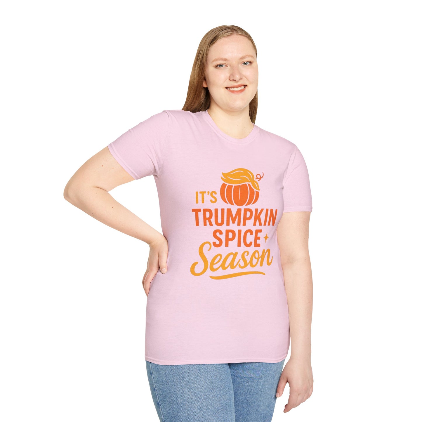 TRUMP-kin Spice Season Unisex Softstyle Tshirt - Sweet Baby Jeez Teez