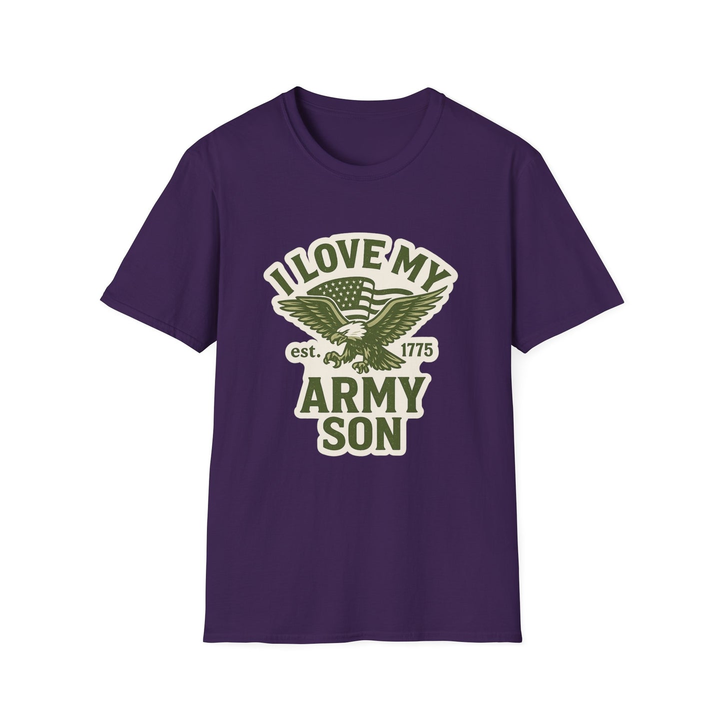 "I Love My Army Son" Military Support Patriotic Army Softstyle Tshirt