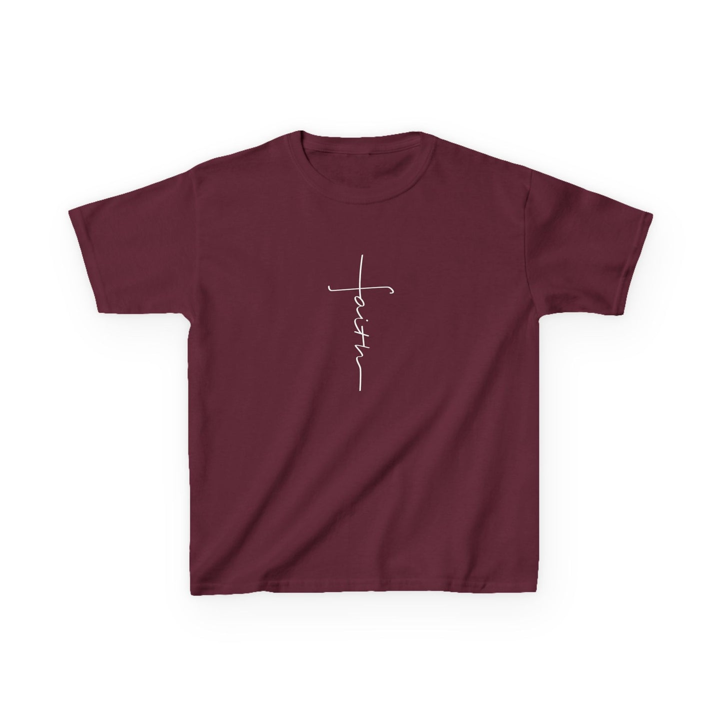 Cross Made From Faith Girl's Tshirt (White Logo)