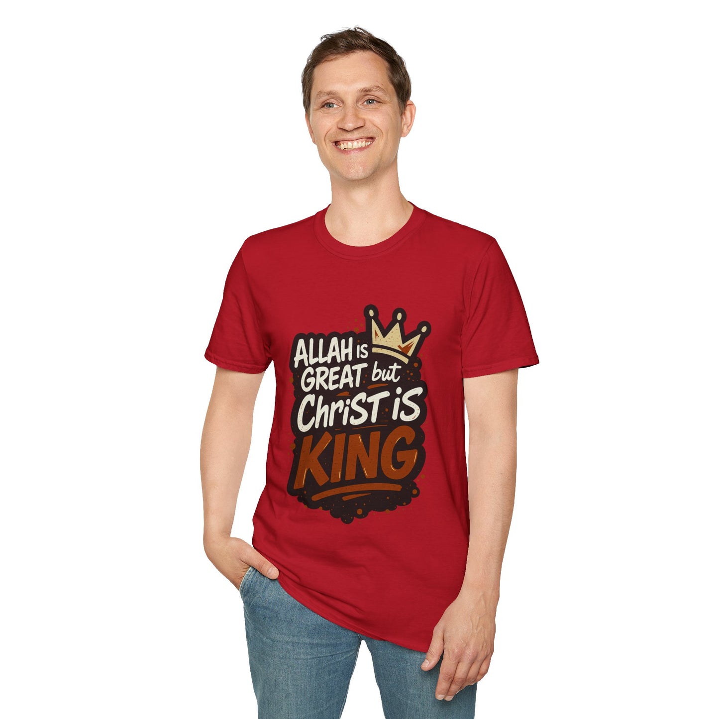 Christ is King Unisex Softstyle Tshirt (Great 2 Logo)