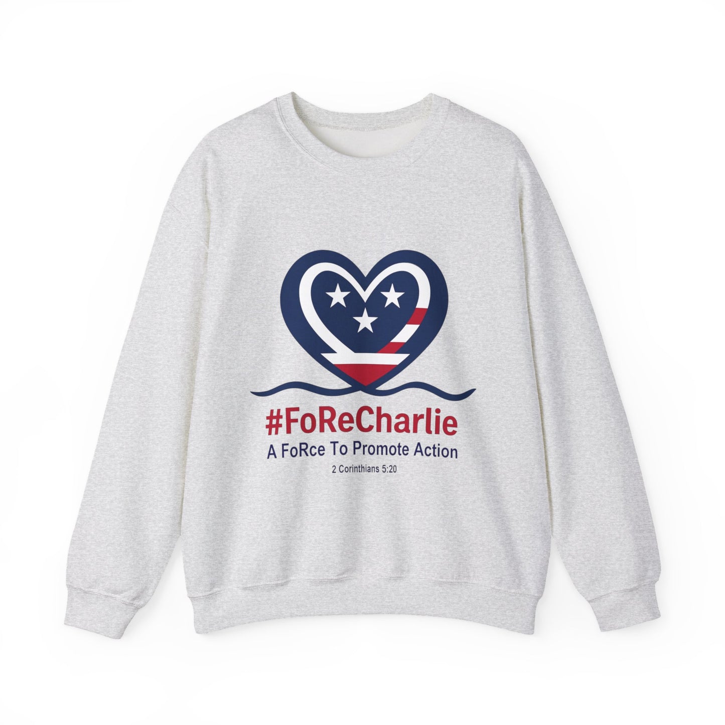 "FoRe Charlie" Ambassador Pageant Memorial Sweatshirt for Charlie Kirk (Heart Logo)