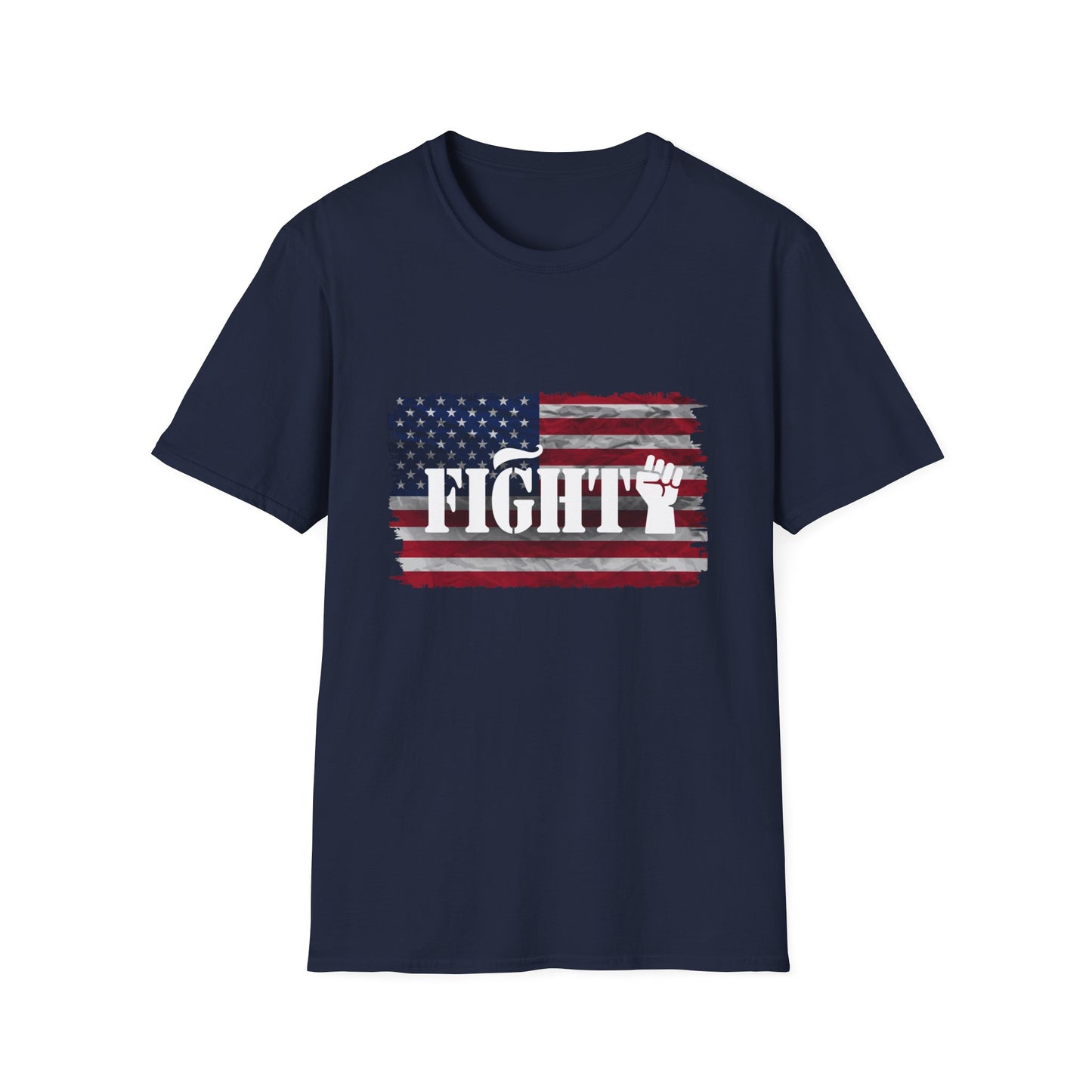 Fight Men's Tshirt (Flag Logo) - Sweet Baby Jeez Teez