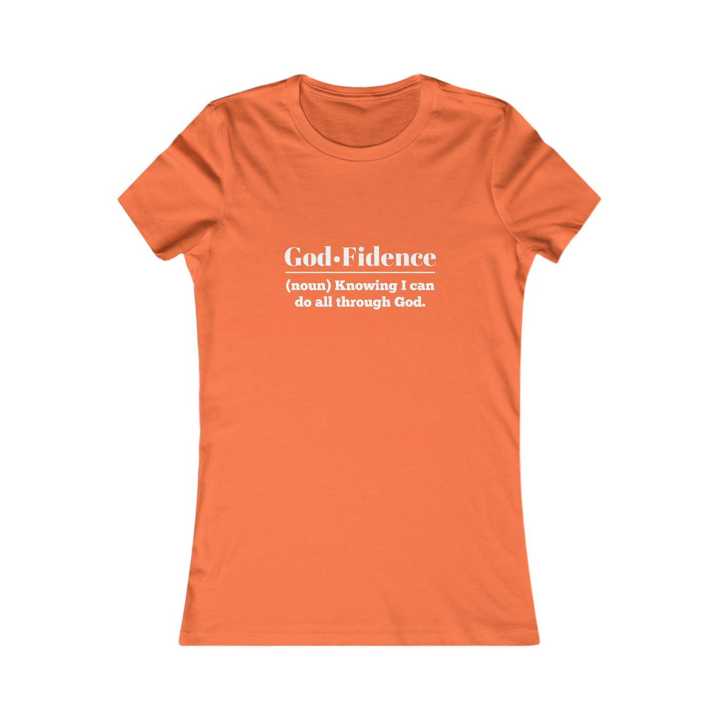 God-fidence Women's Fitted Tshirt (White Logo) - Sweet Baby Jeez Teez