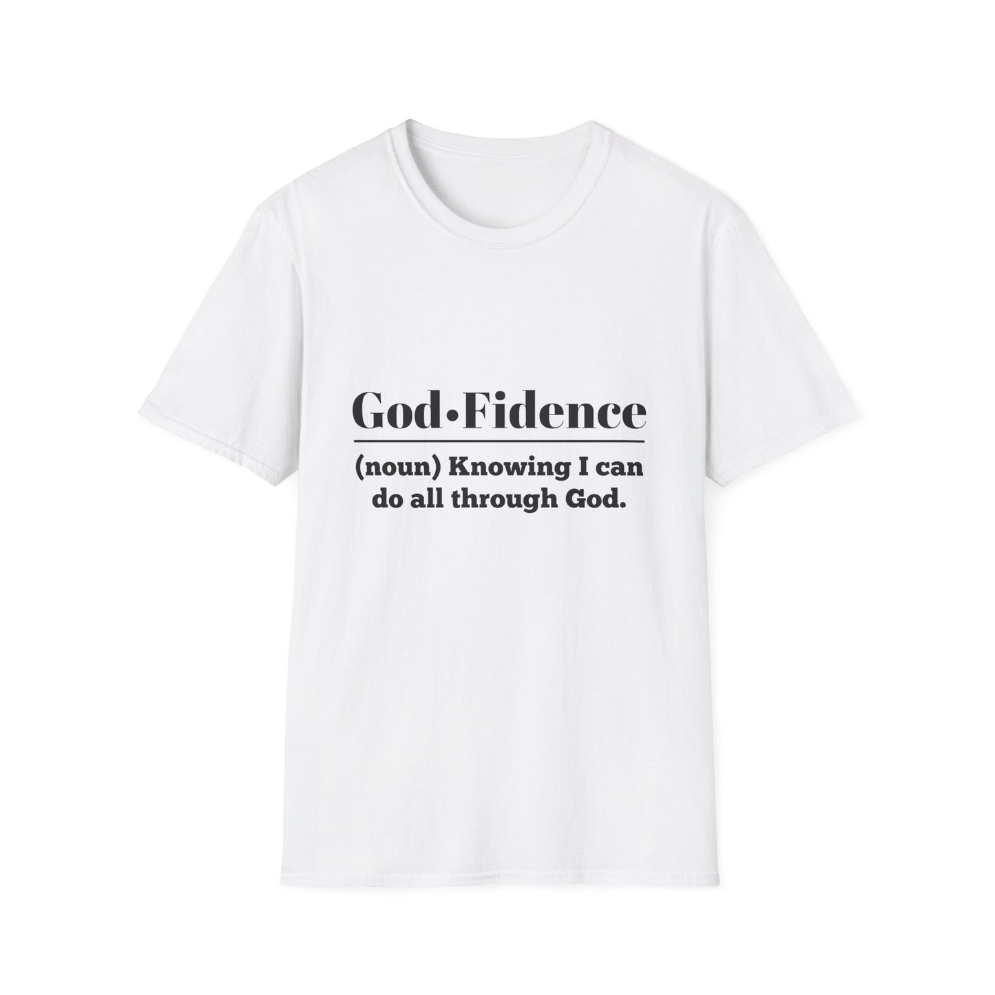 God-Fidence Men's Tshirt (Black Logo) - Sweet Baby Jeez Teez