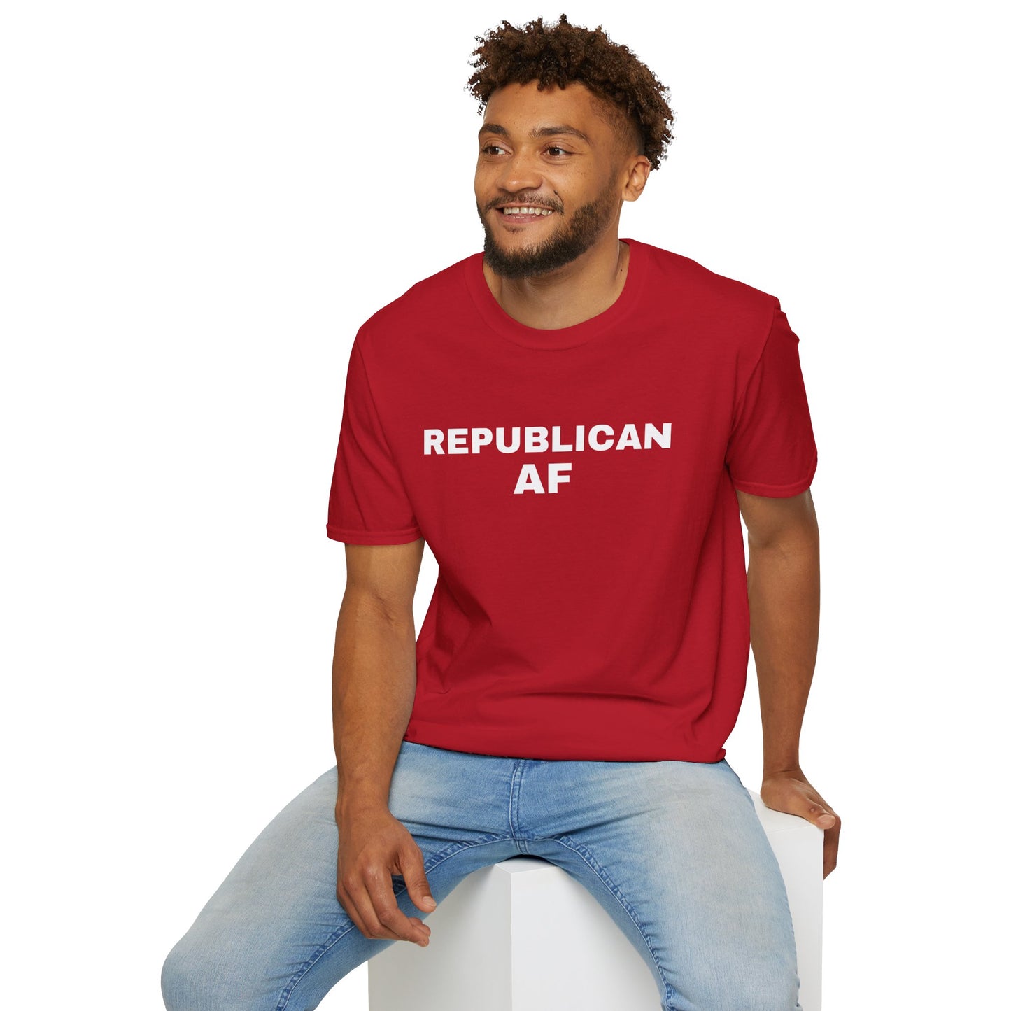 Republican AF Men's Tshirt (White Logo) - Sweet Baby Jeez Teez