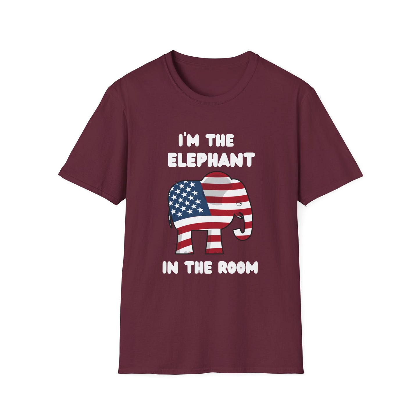 Elephant in Room Cartoon Women's Relaxed/Plus Tshirt (White Logo, Red & Gray Tshirts) - Sweet Baby Jeez Teez