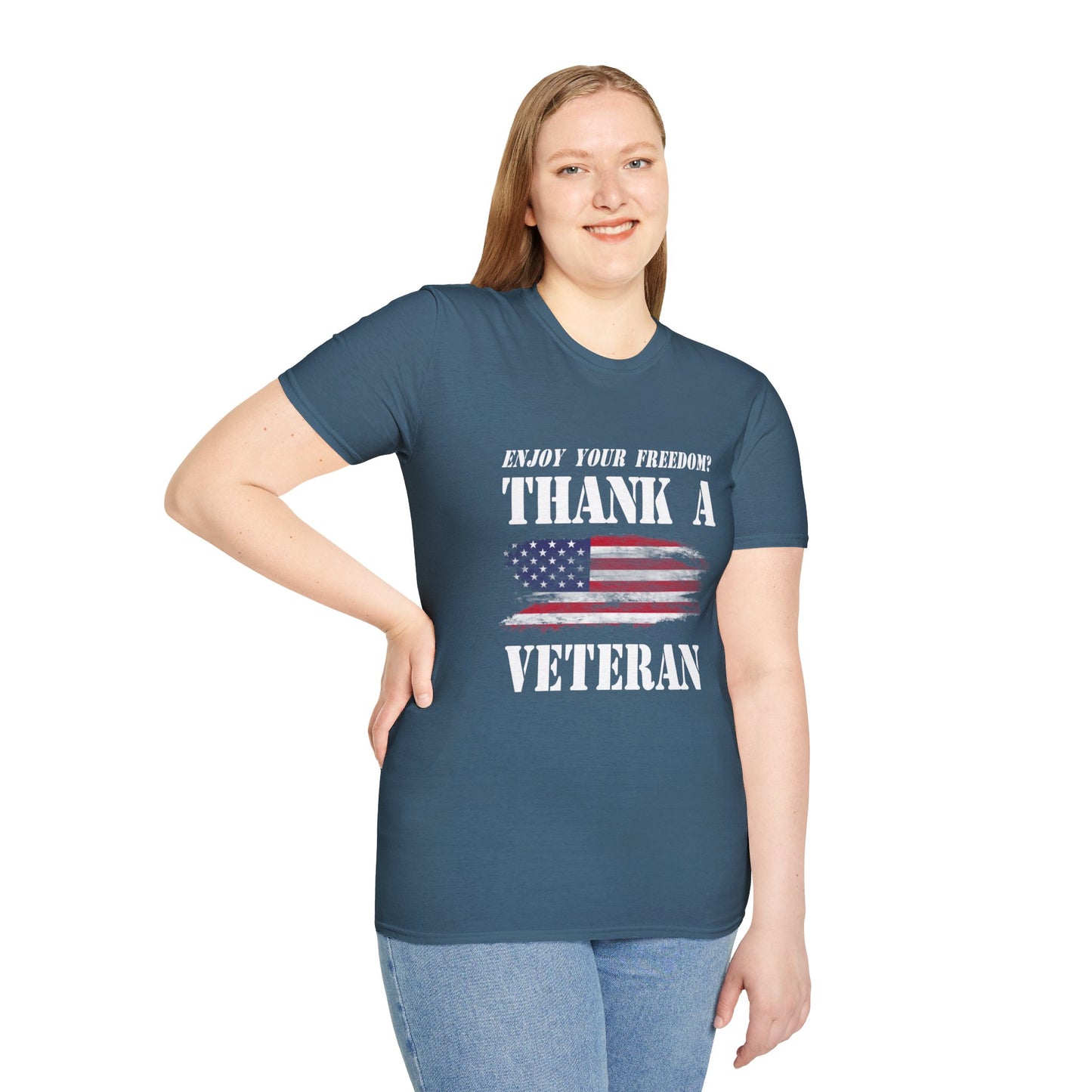 Enjoy Your Freedom Women's Relaxed/Plus Tshirt (MM Flag Logo) - Sweet Baby Jeez Teez
