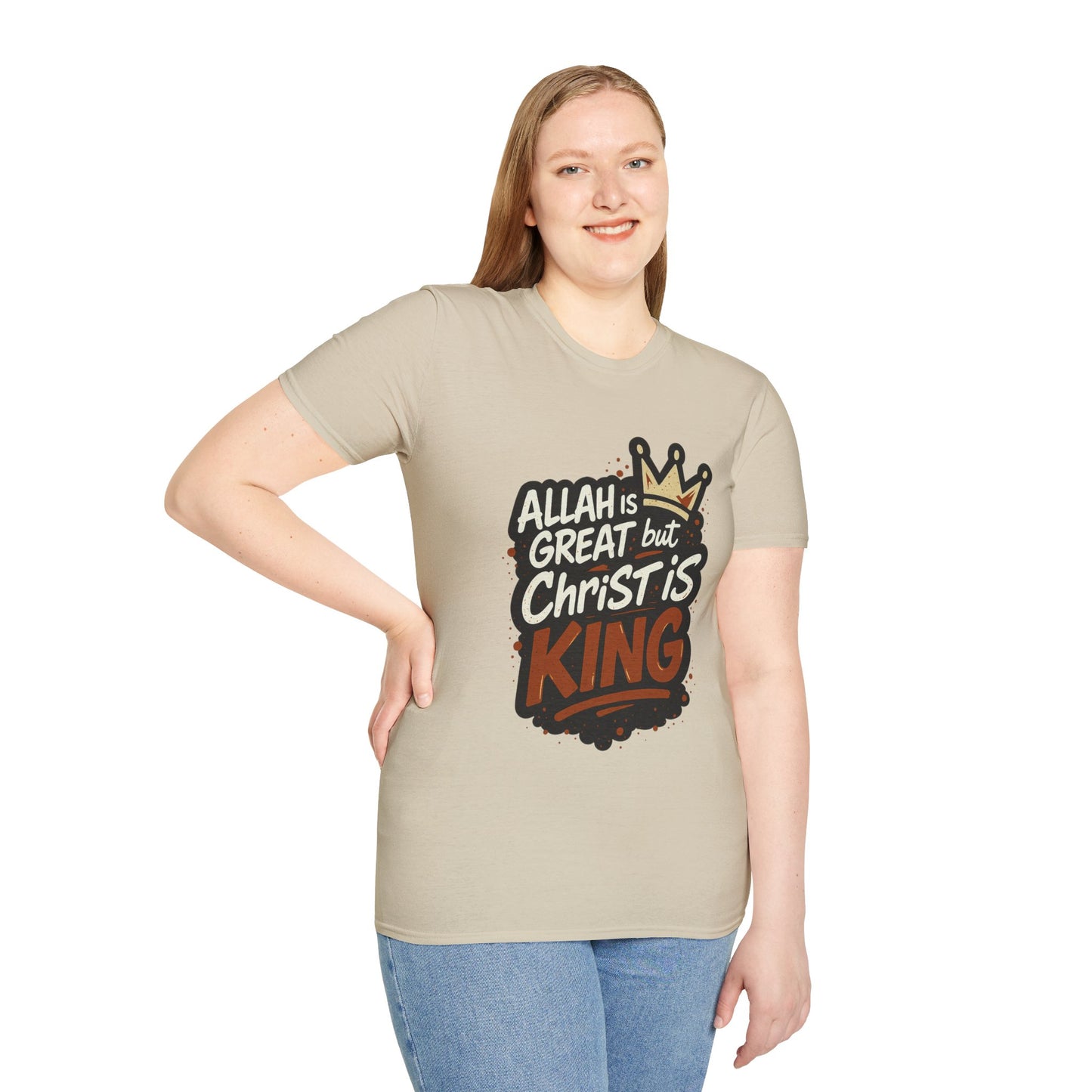 Christ is King Unisex Softstyle Tshirt (Great 2 Logo)