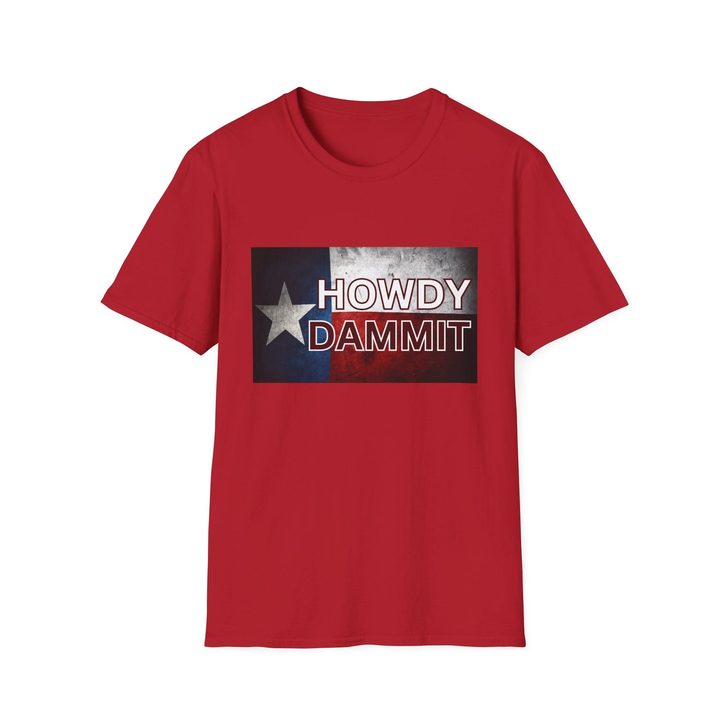 Men's Howdy Dammit Tshirt (AGGIE - Texas Flag Logo)