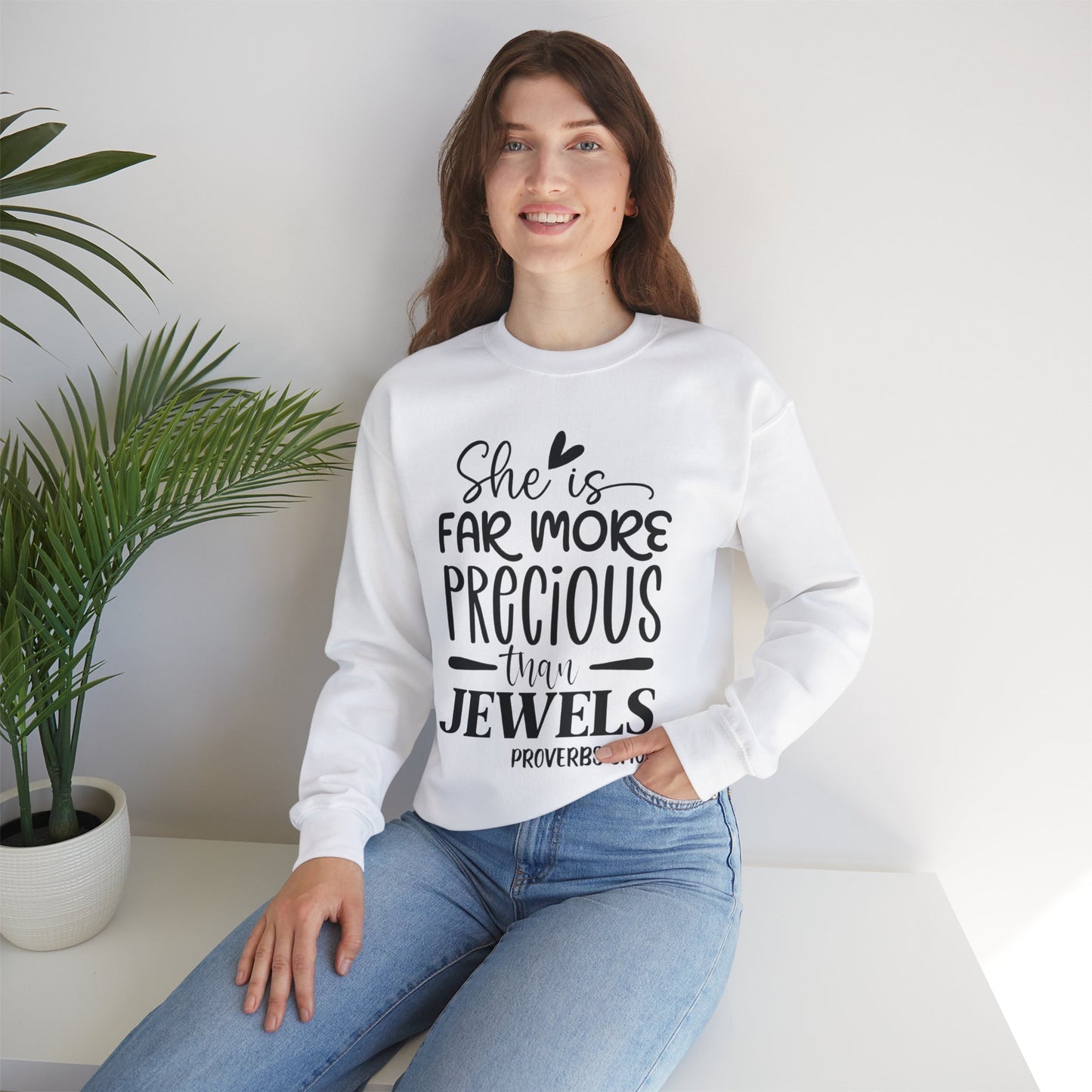 Far More Precious Women's Relaxed Sweatshirt - Sweet Baby Jeez Teez