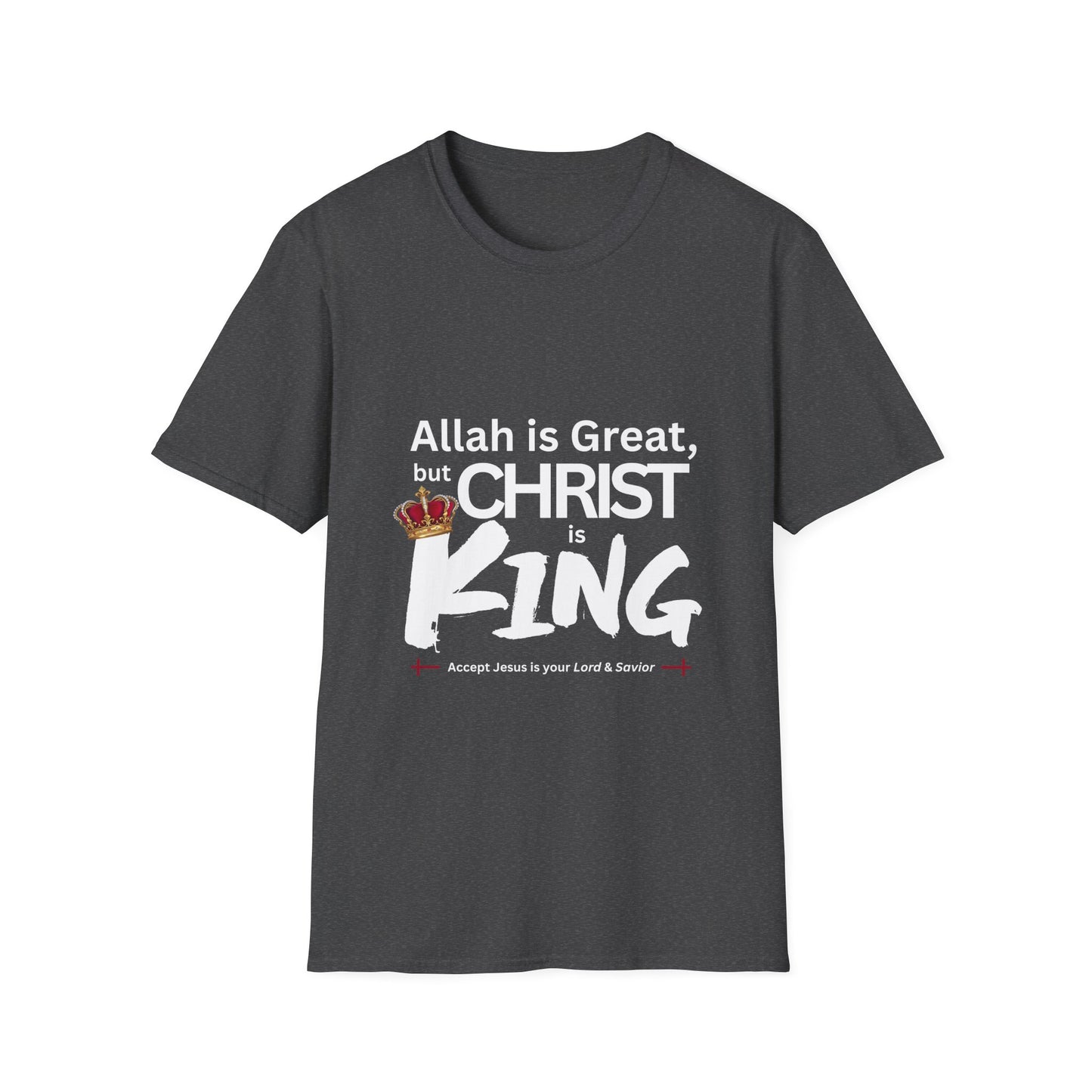 "Christ is King" Unisex Tshirt (Great Logo - White) - Sweet Baby Jeez Teez