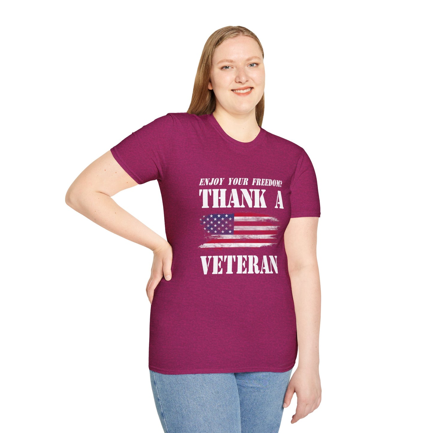 Enjoy Your Freedom Women's Relaxed/Plus Tshirt (MM Flag Logo) - Sweet Baby Jeez Teez