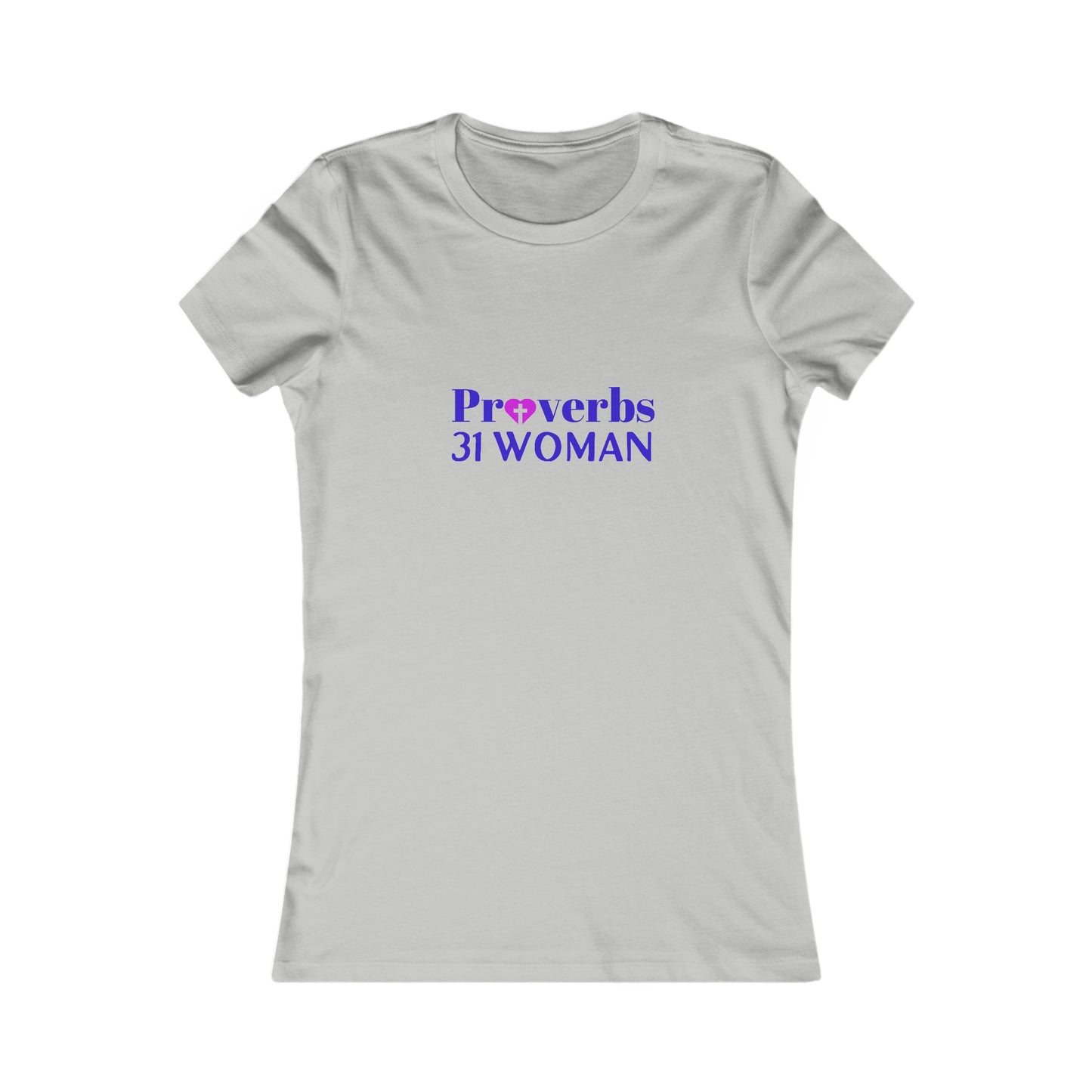 Proverbs 31 Woman Fitted Tshirt (Royal & Fuchsia Logo) - Sweet Baby Jeez Teez