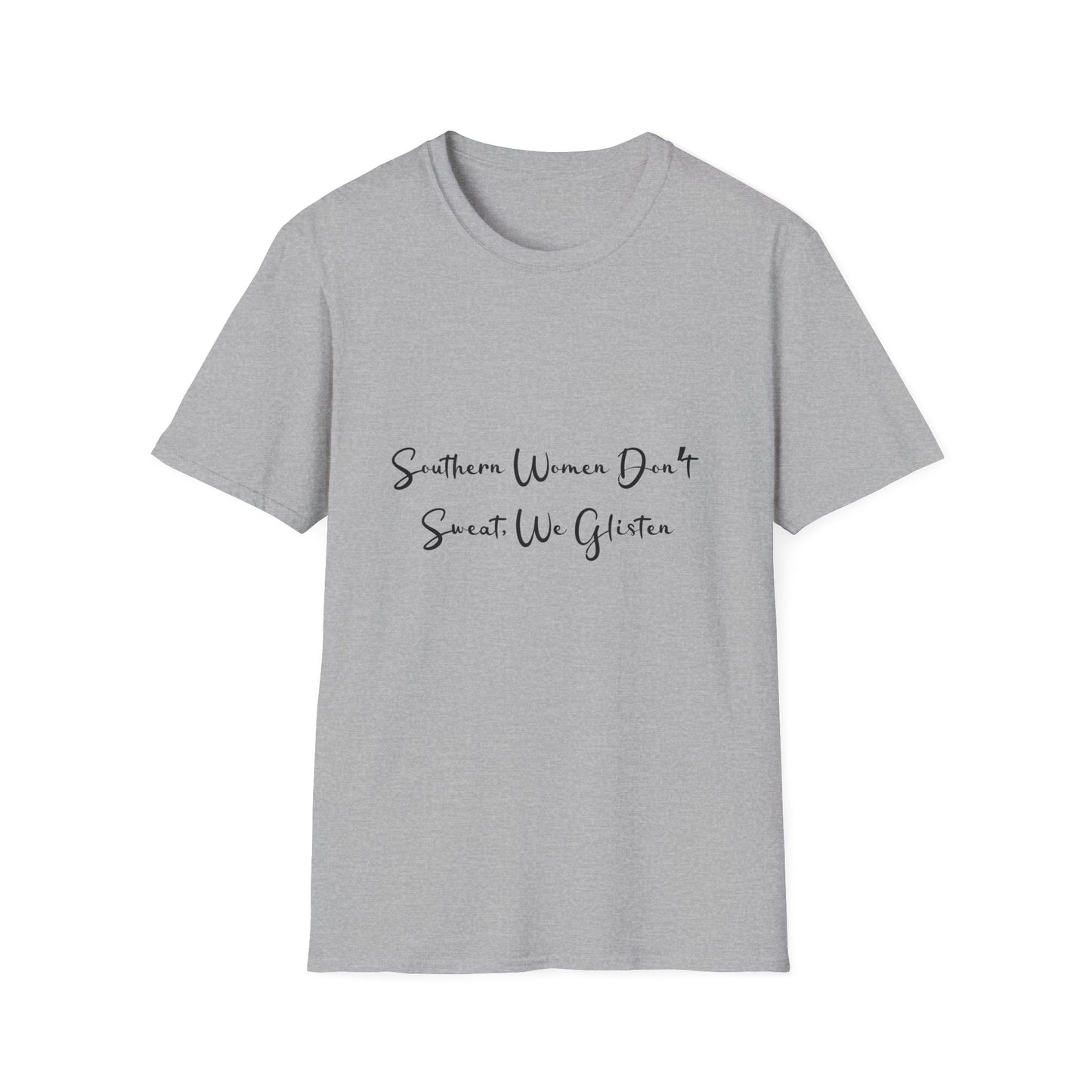 "Southern Women Glisten" Women's Relaxed/Plus Tshirt (NP Black Logo)