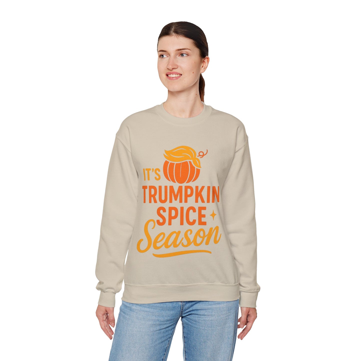 TRUMP-kin Spice Unisex Cozy Sweatshirt (Pumpkin Logo)