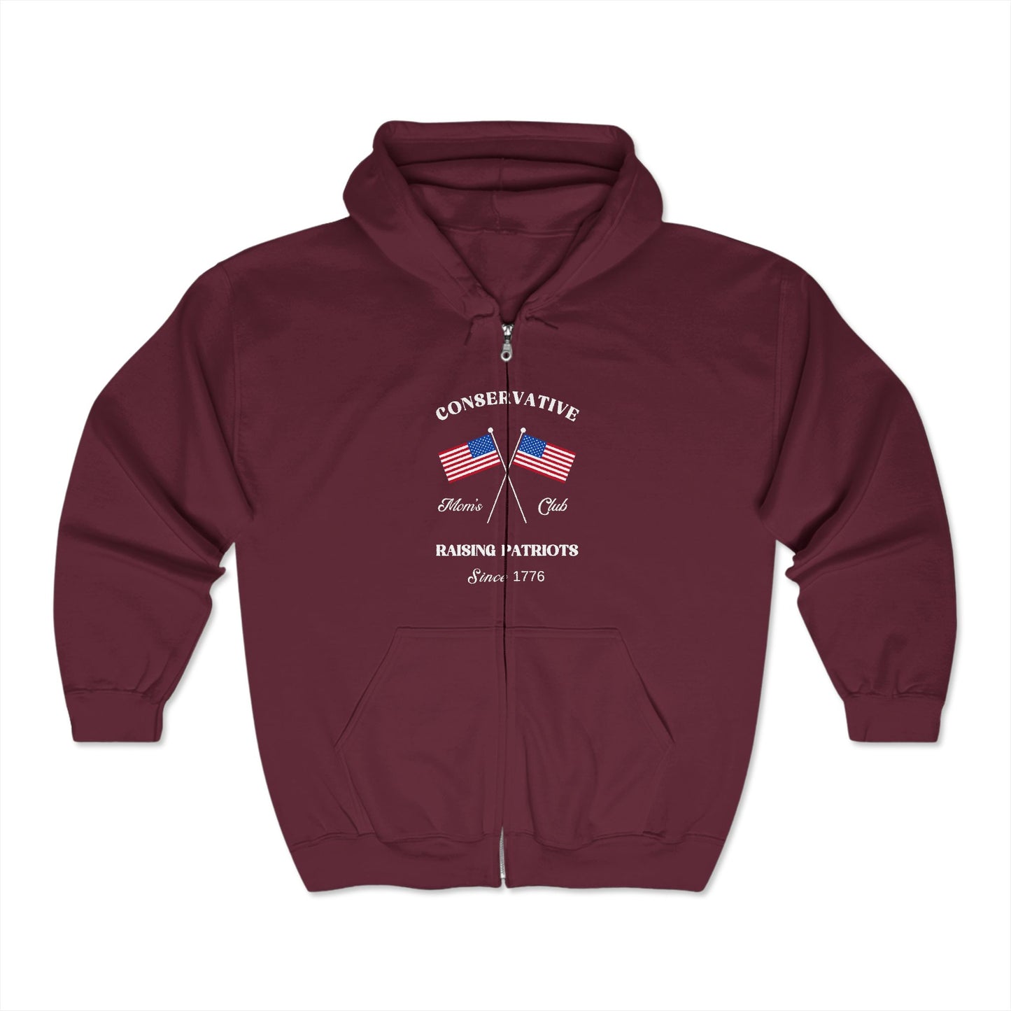 Conservative Mom's Club Hoodie (White Logo)