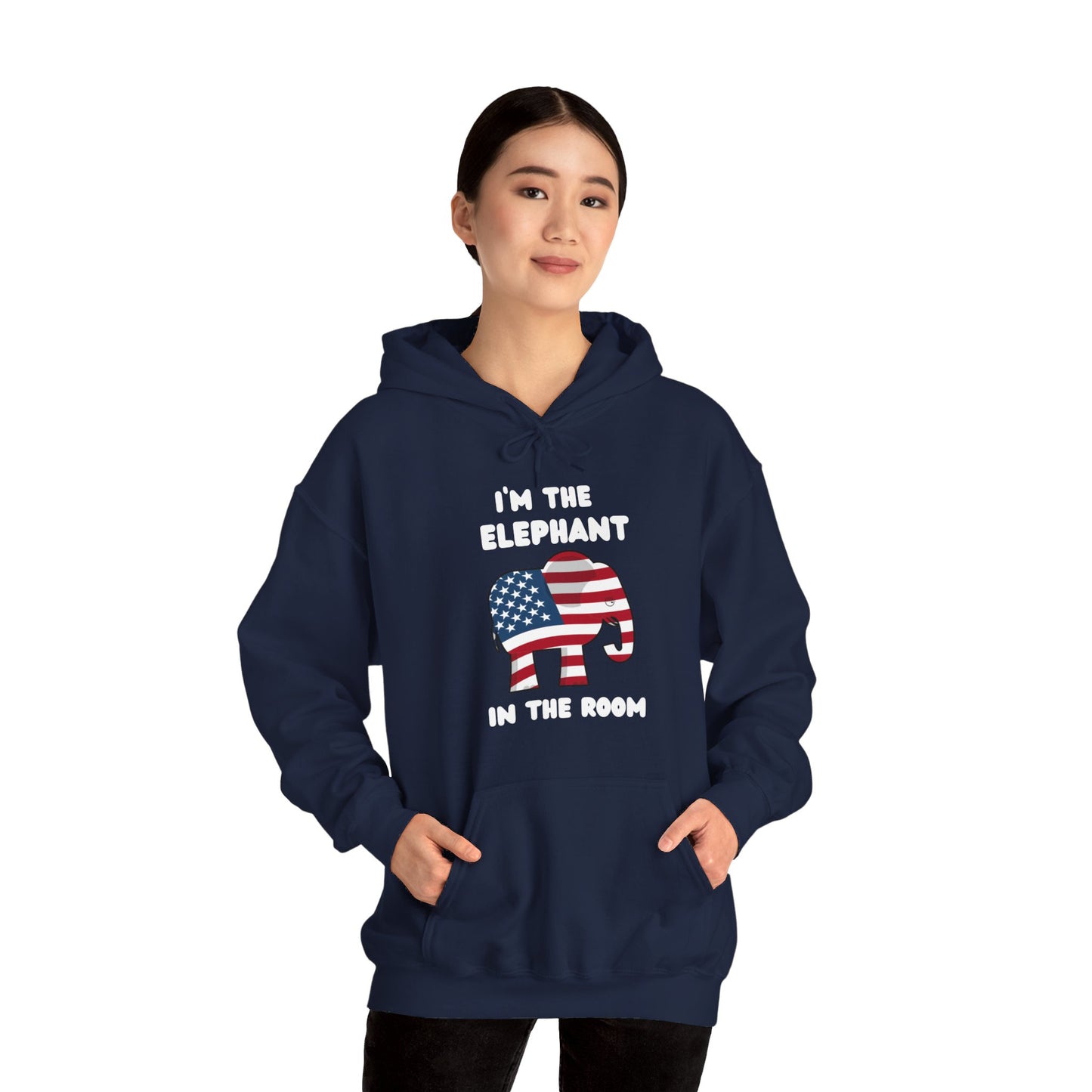 Elephant in the Room Women's Hoodie S-5XL (White Logo) - Sweet Baby Jeez Teez