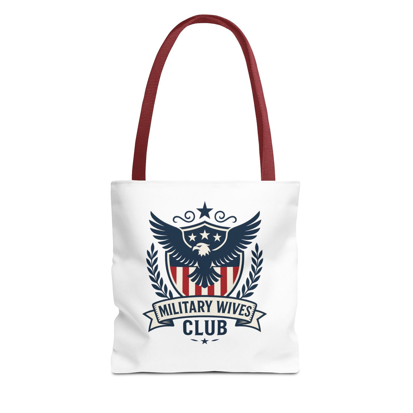Military Wives Club Tote Bag (White with Choice of Handles)
