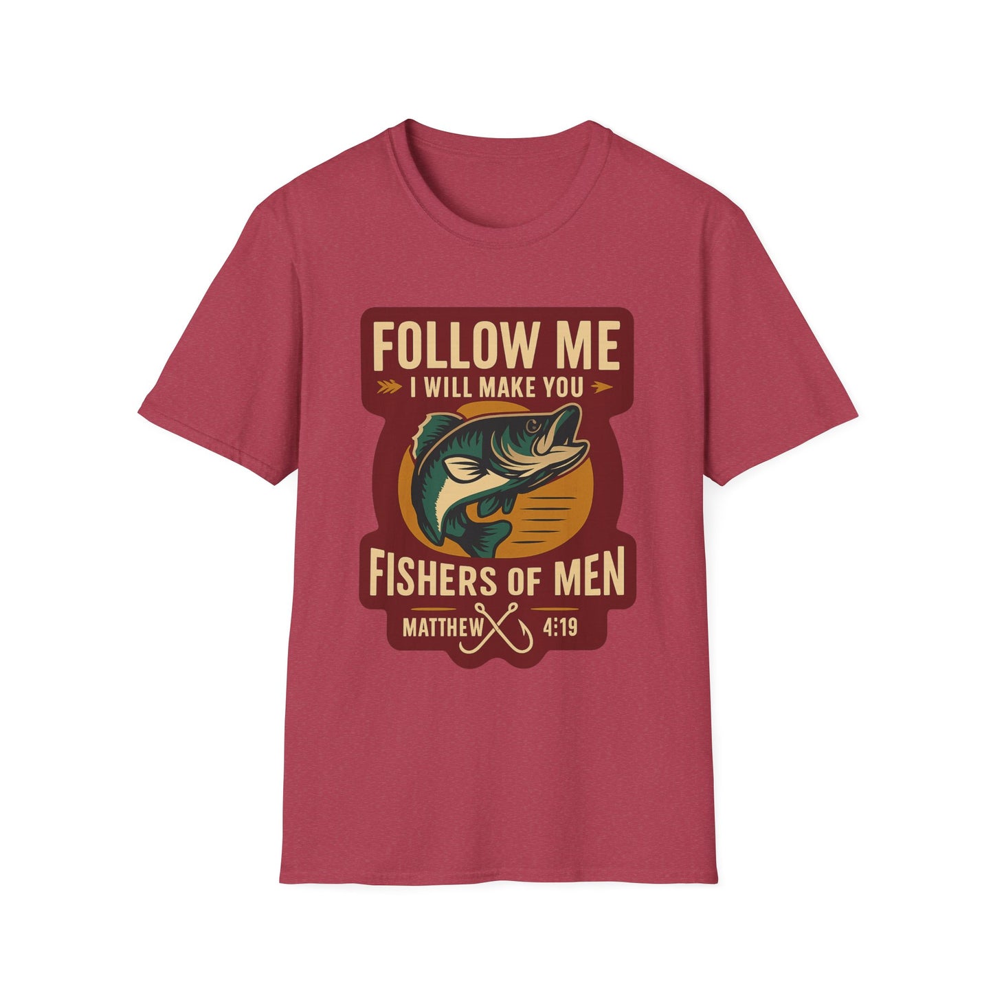 "Follow Me" Bible Verse Unisex Softstyle Tshirt