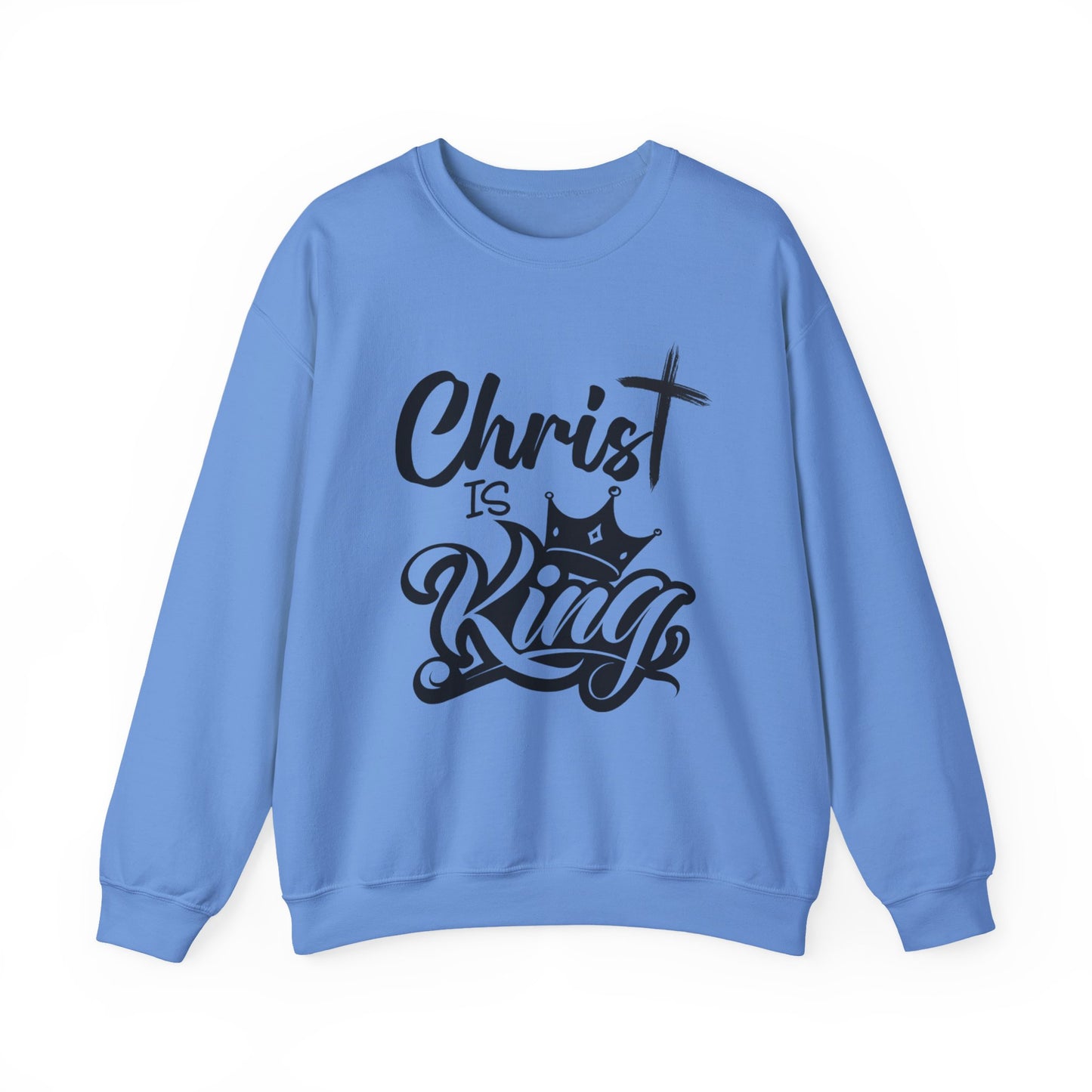 "Christ is King" Unisex Crewneck Sweatshirt - Sweet Baby Jeez Teez