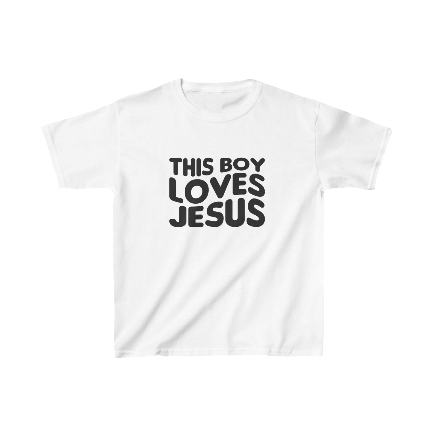 This Boy Loves Jesus Kid's Tshirt - Sweet Baby Jeez Teez