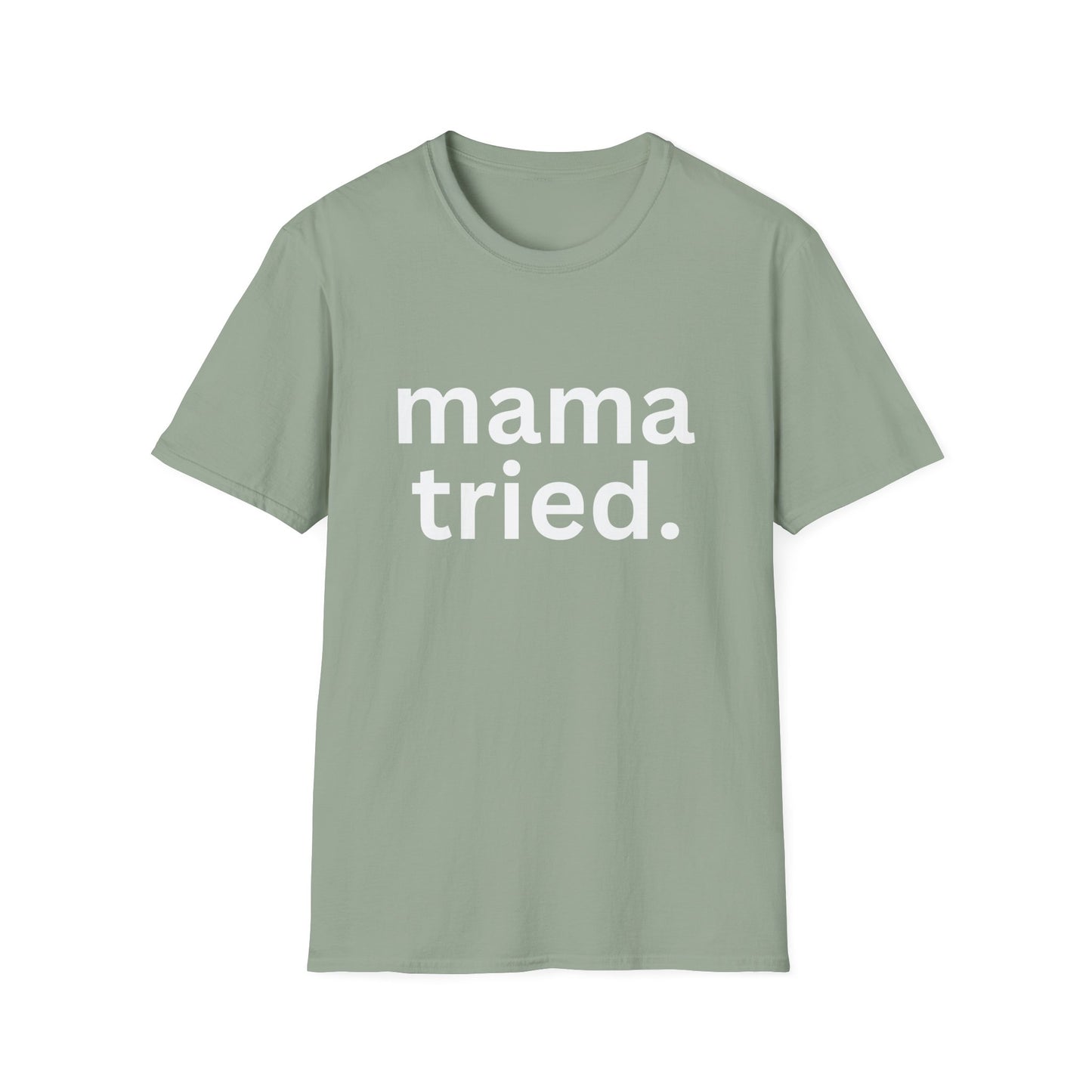 Mama Tried Women's Relaxed/Plus Tshirt (White Logo) - Sweet Baby Jeez Teez
