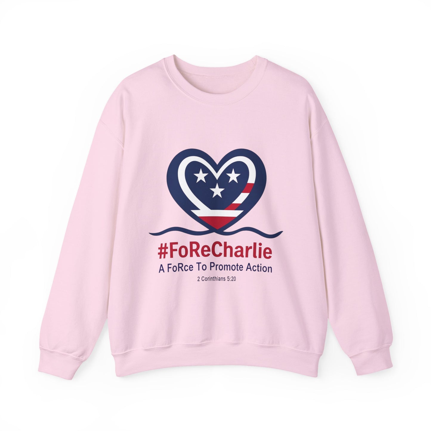 "FoRe Charlie" Ambassador Pageant Memorial Sweatshirt for Charlie Kirk (Heart Logo)