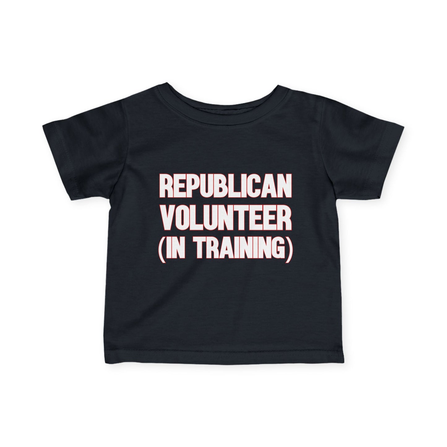 Republican Volunteer in Training Toddler Tshirt (White/Red Logo)