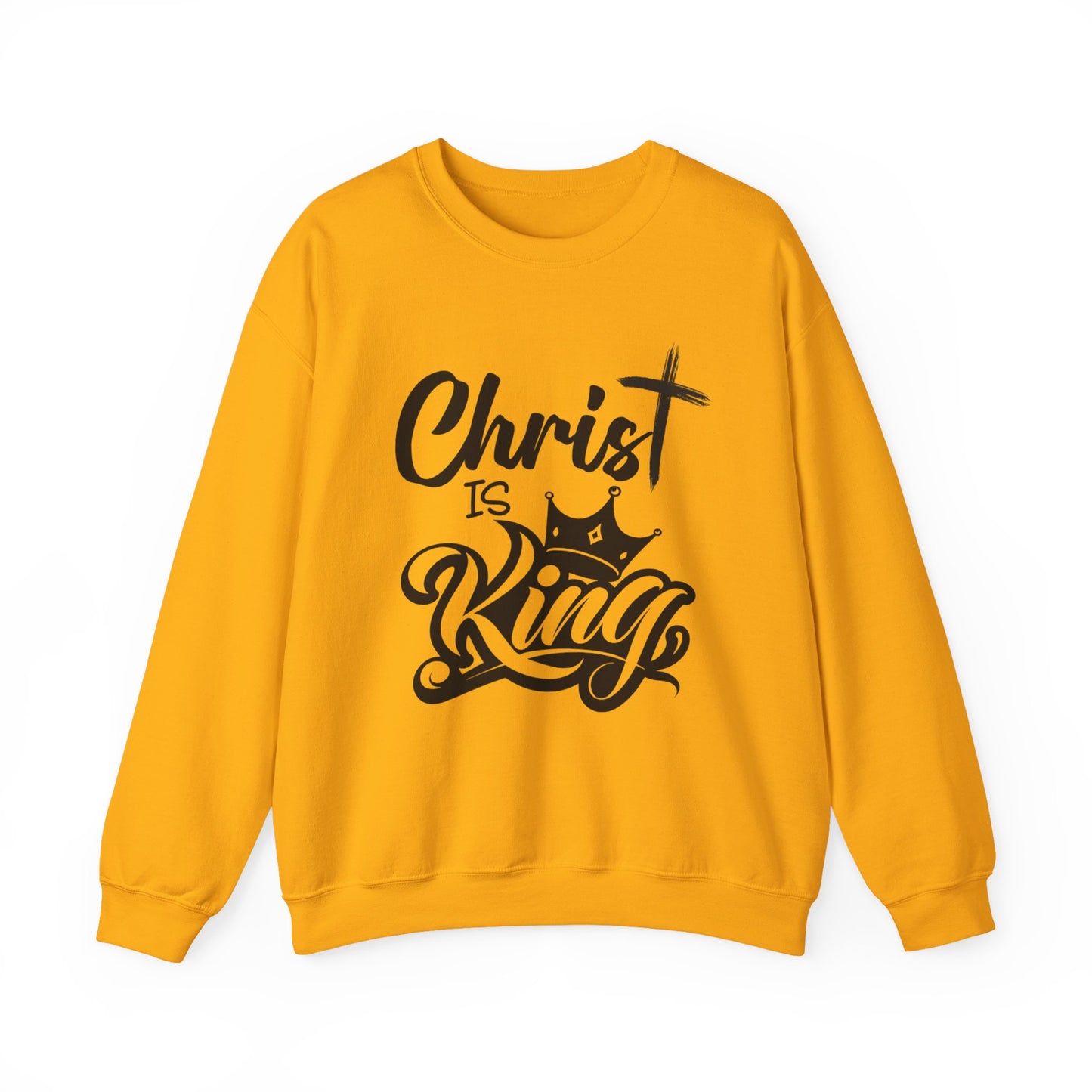 "Christ is King" Unisex Crewneck Sweatshirt - Sweet Baby Jeez Teez