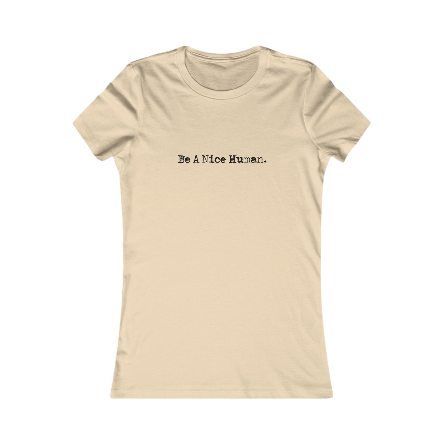 Nice Human Womens Fitted Tshirt (FP Black Logo) - Sweet Baby Jeez Teez