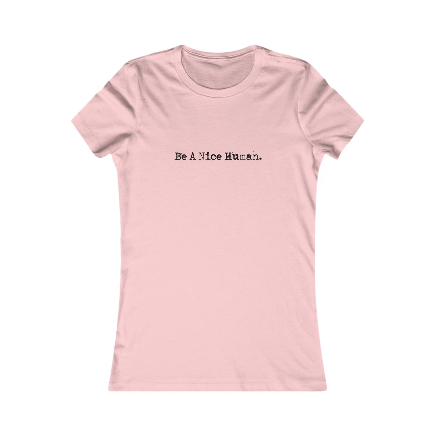 Nice Human Womens Fitted Tshirt (FP Black Logo) - Sweet Baby Jeez Teez