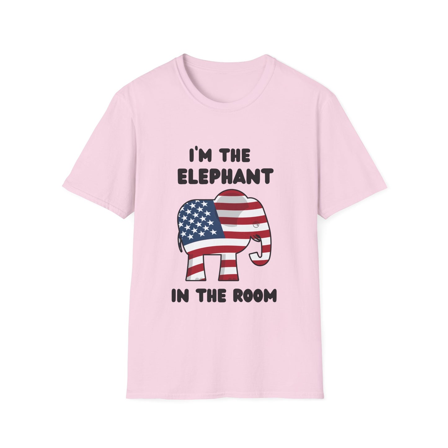 Elephant in Room Cartoon Women's Relaxed/Plus Tshirt (Black Logo) - Sweet Baby Jeez Teez