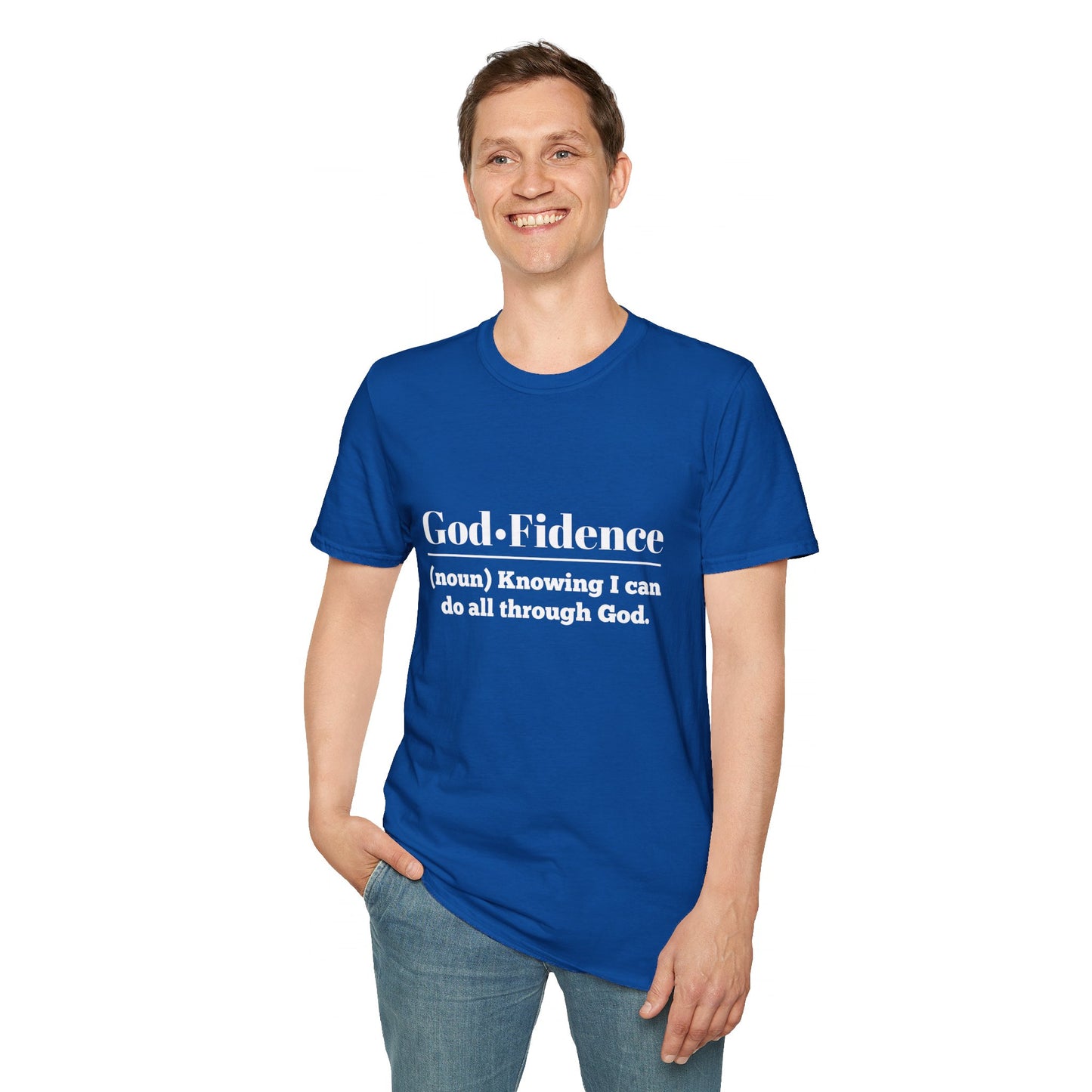 God-Fidence Men's Tshirt (White Logo) - Sweet Baby Jeez Teez