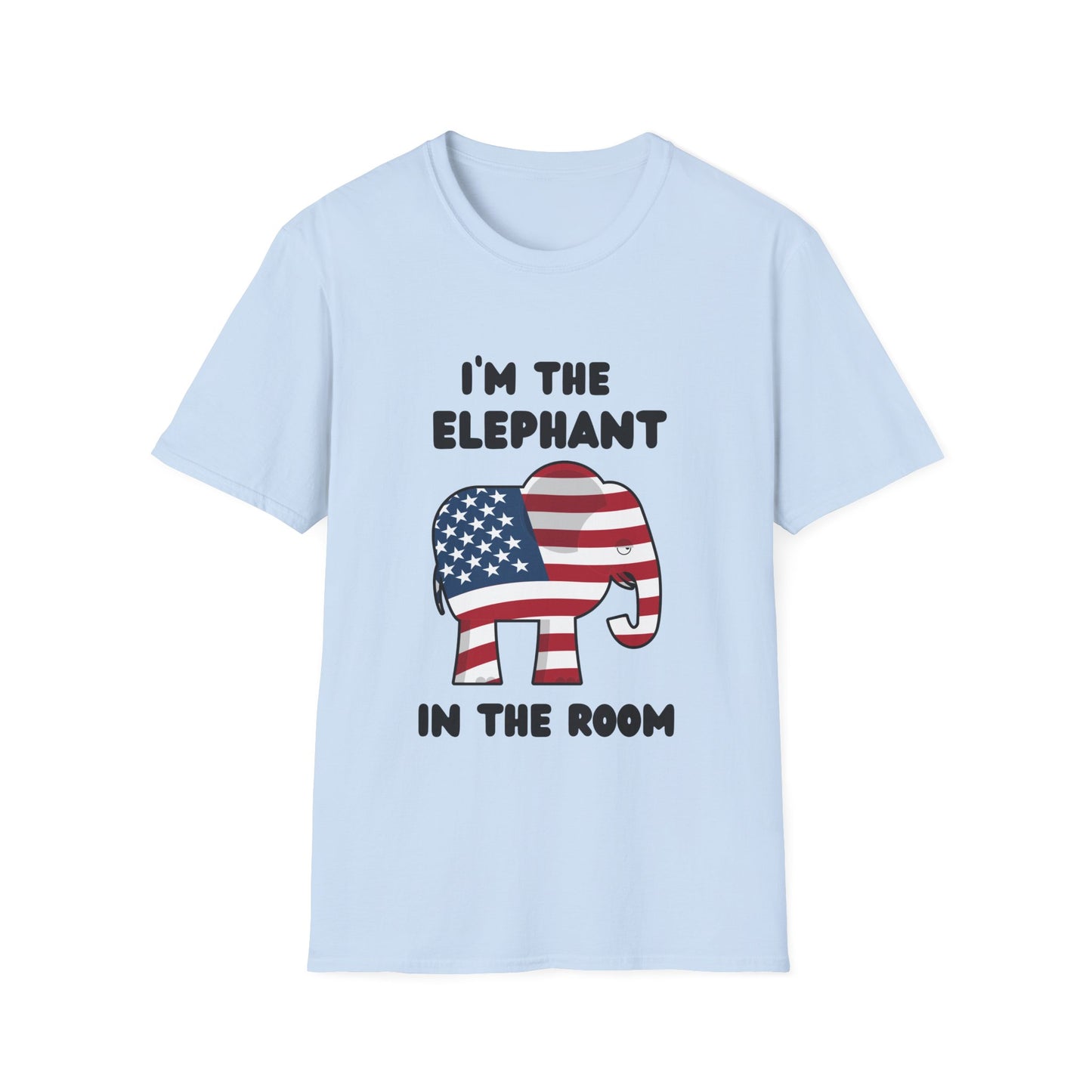 Elephant in Room Cartoon Women's Relaxed/Plus Tshirt (Black Logo) - Sweet Baby Jeez Teez