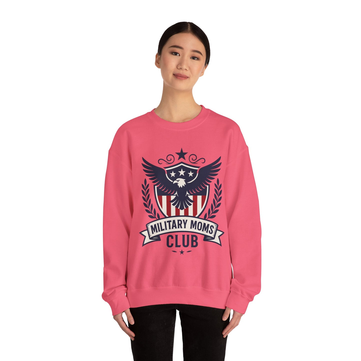 Military Moms Club Relaxed Crewneck Sweatshirt - Sweet Baby Jeez Teez