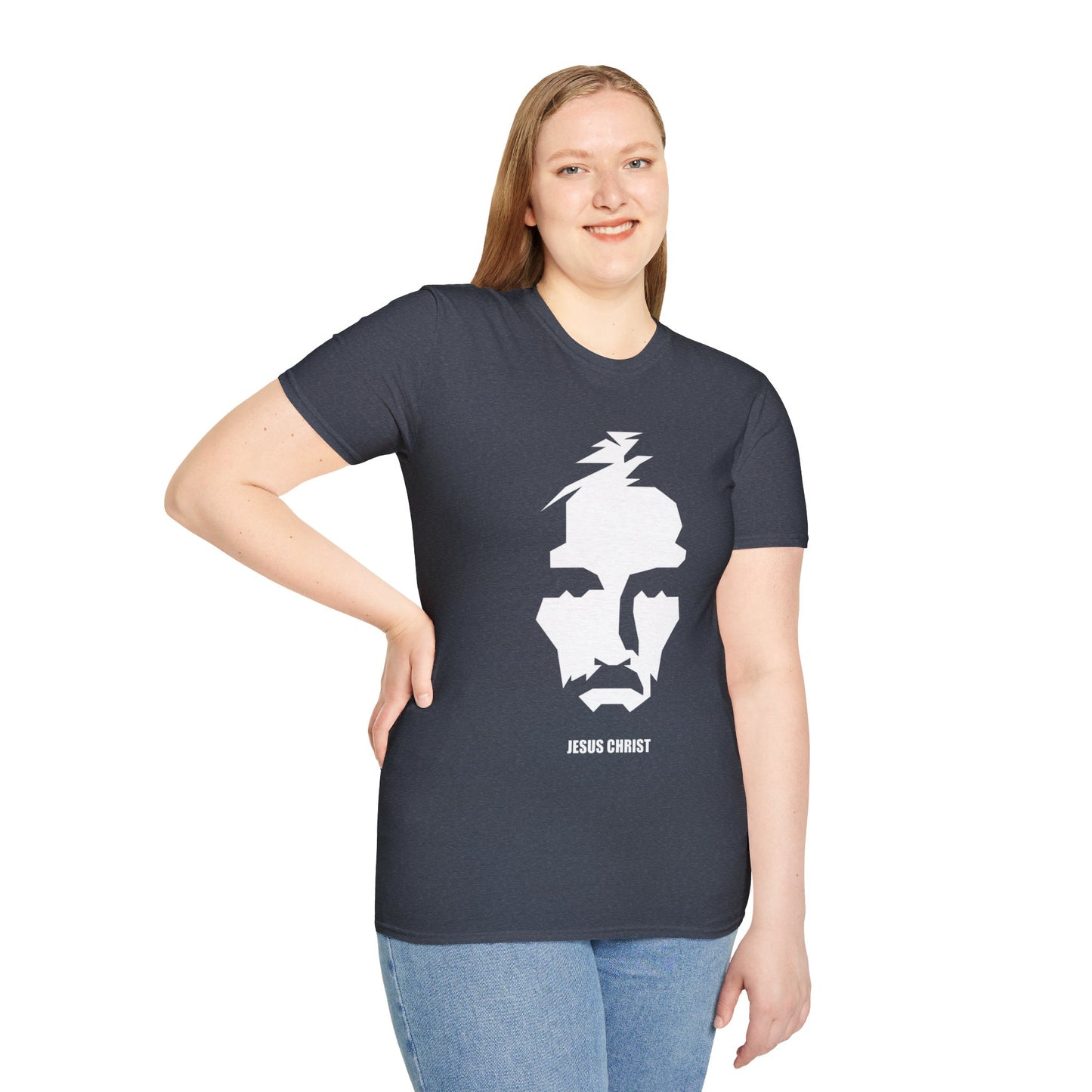 Jesus Portrait Women's Relaxed/Plus Tshirt (Cont. Logo) - Sweet Baby Jeez Teez