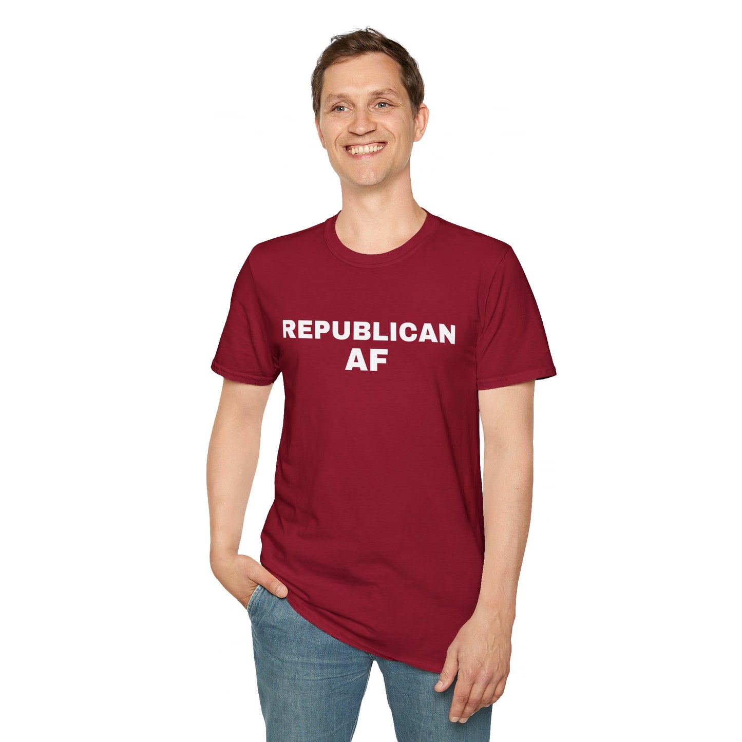 Republican AF Men's Tshirt (White Logo) - Sweet Baby Jeez Teez