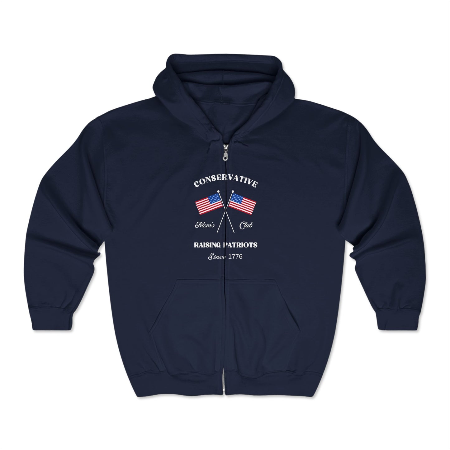 Conservative Mom's Club Hoodie (White Logo)