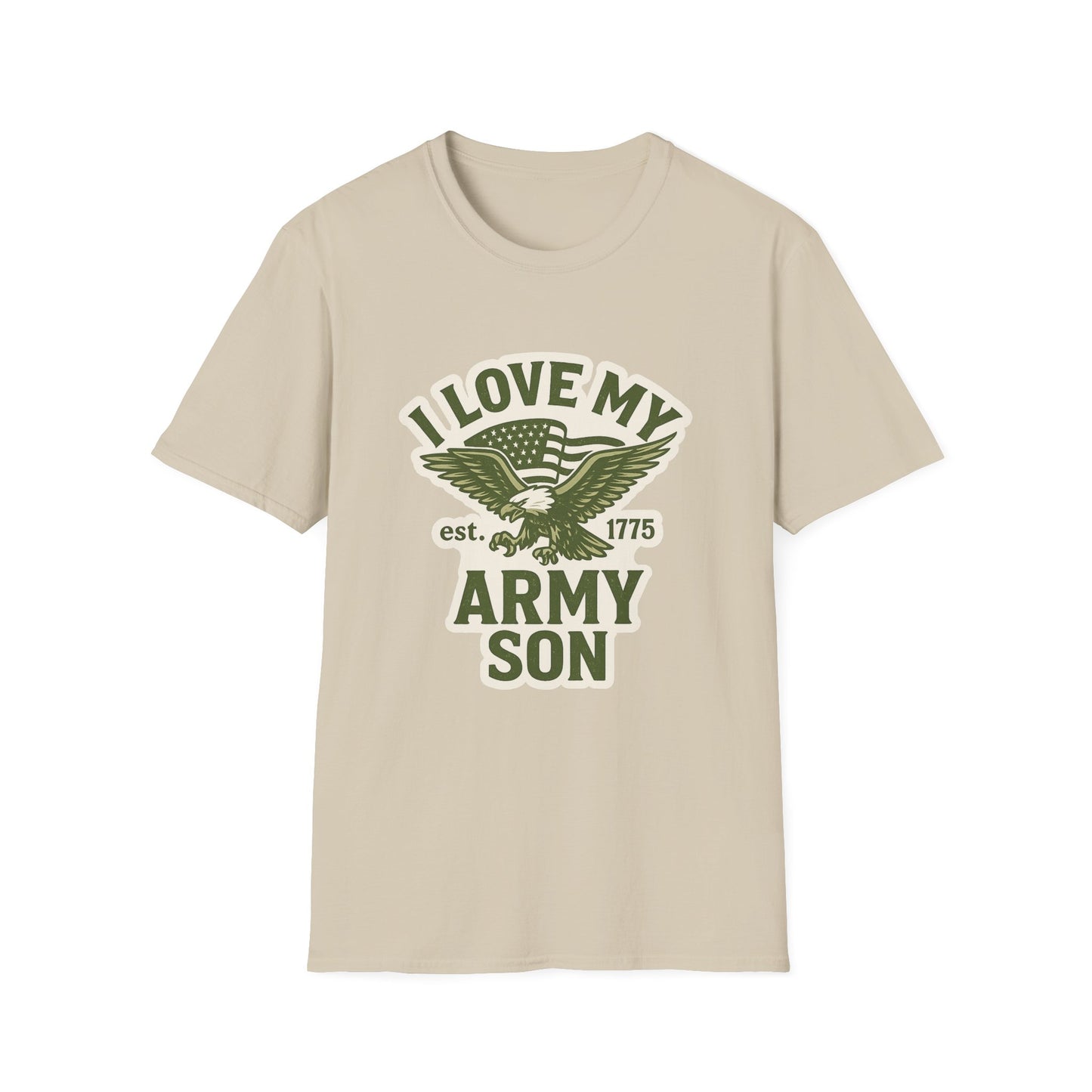 "I Love My Army Son" Military Support Patriotic Army Softstyle Tshirt