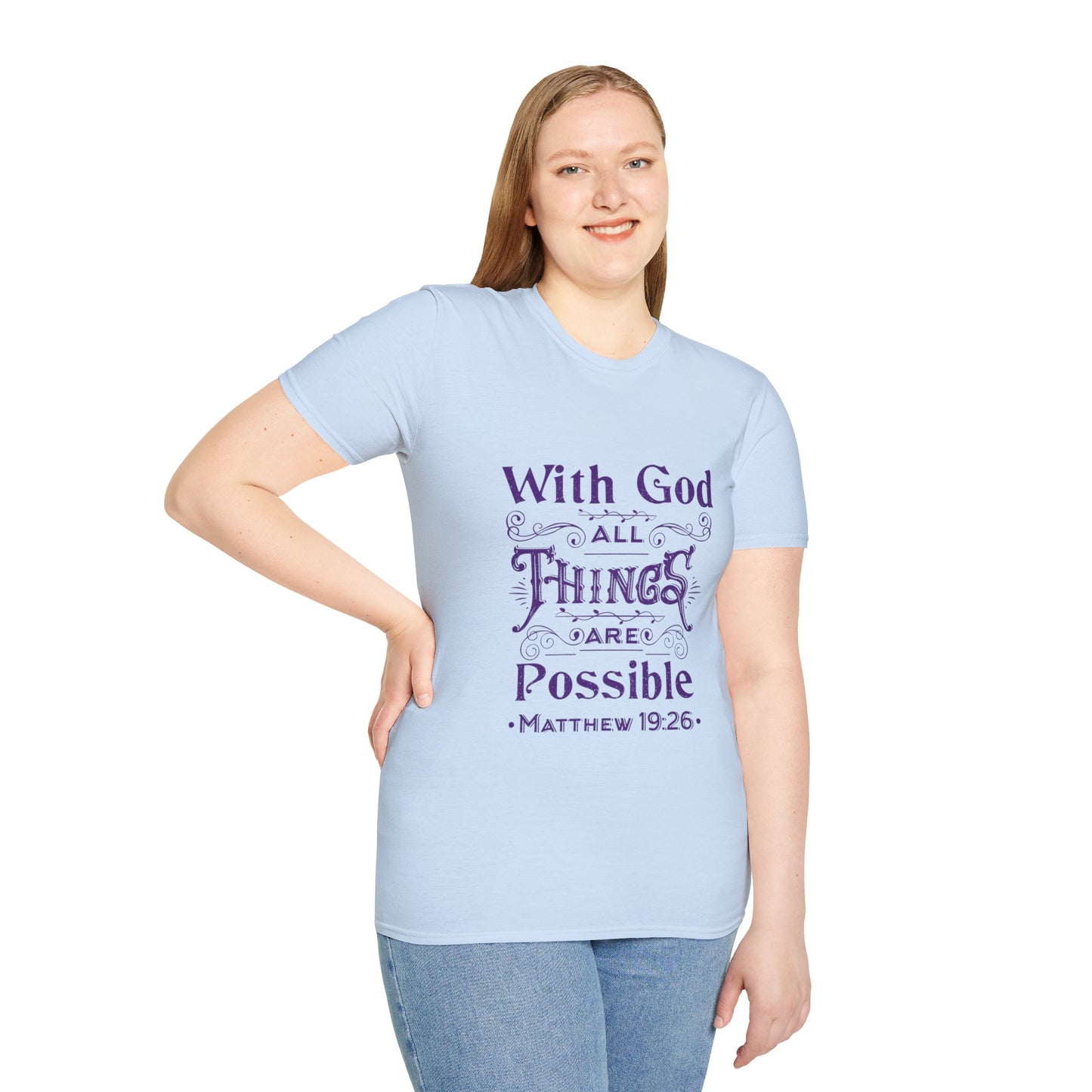 All Things Womens Relaxed/Plus Tshirt (Purple Logo) - Sweet Baby Jeez Teez