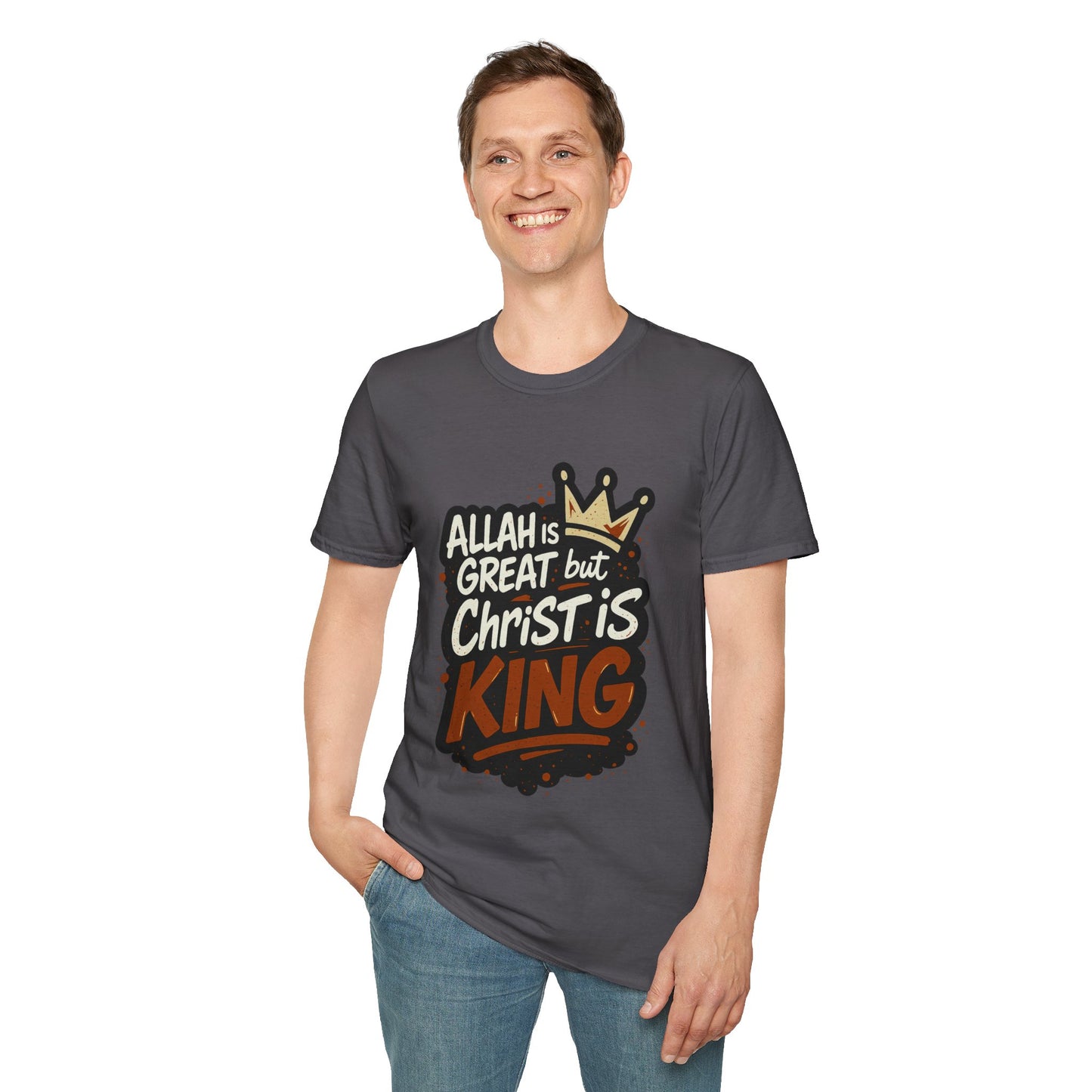 Christ is King Unisex Softstyle Tshirt (Great 2 Logo)