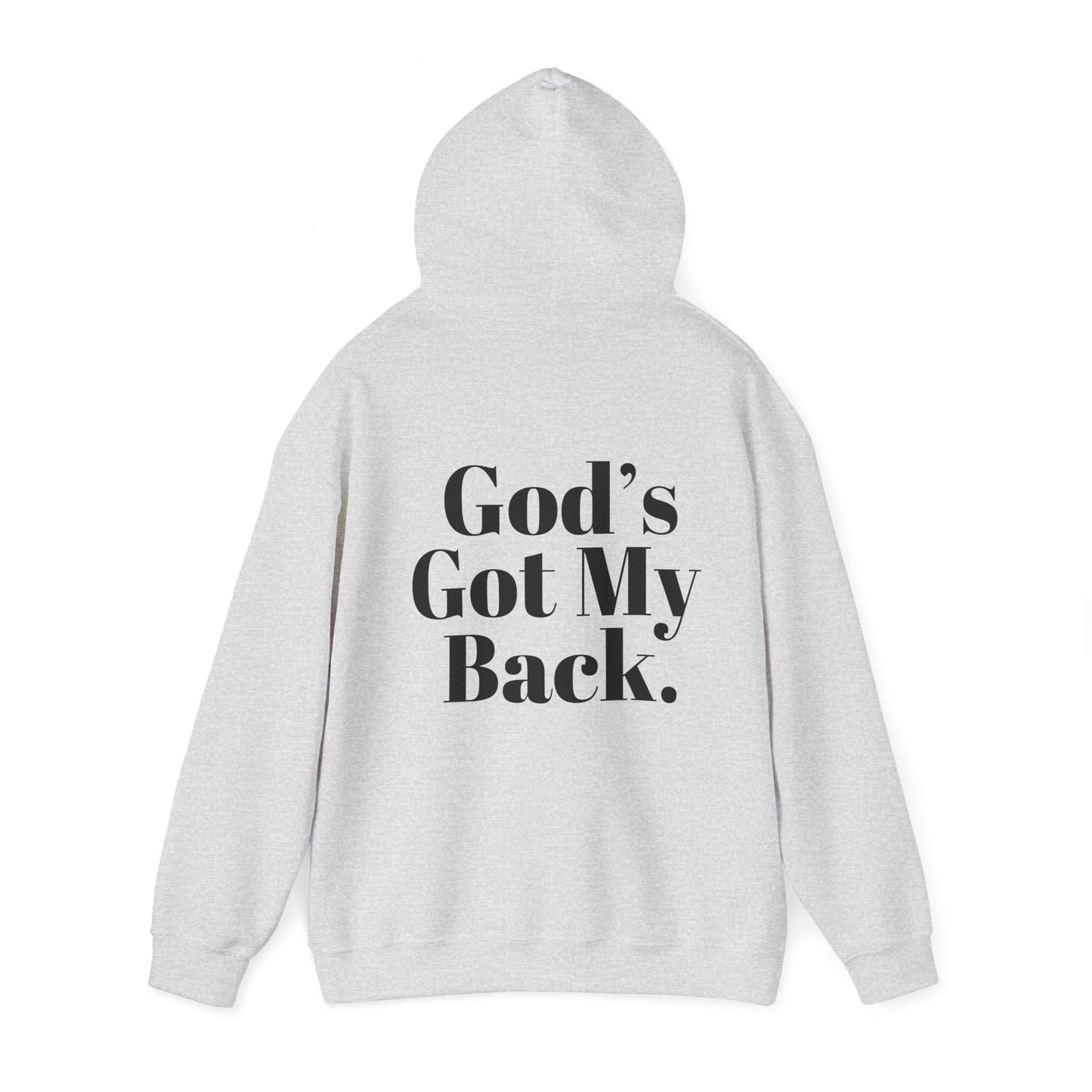 God's Got My Back Men's Hoodie (Black Logo) - Sweet Baby Jeez Teez
