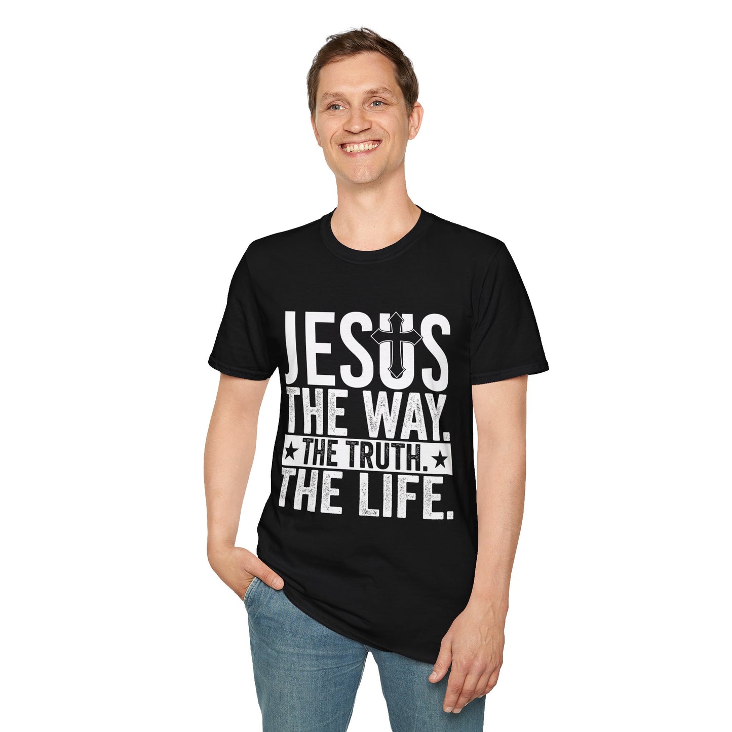 "Jesus The Way, The Truth, The Life" Unisex Tshirt (White Logo)