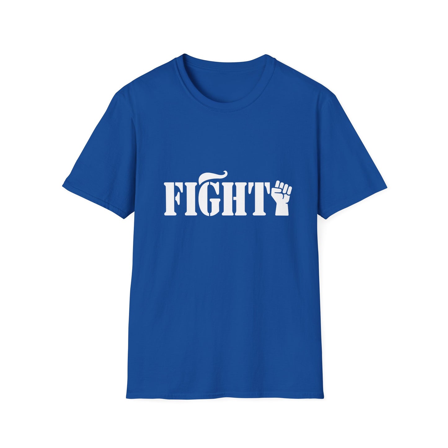Fight Men's Tshirt (White Fist Logo) - Sweet Baby Jeez Teez